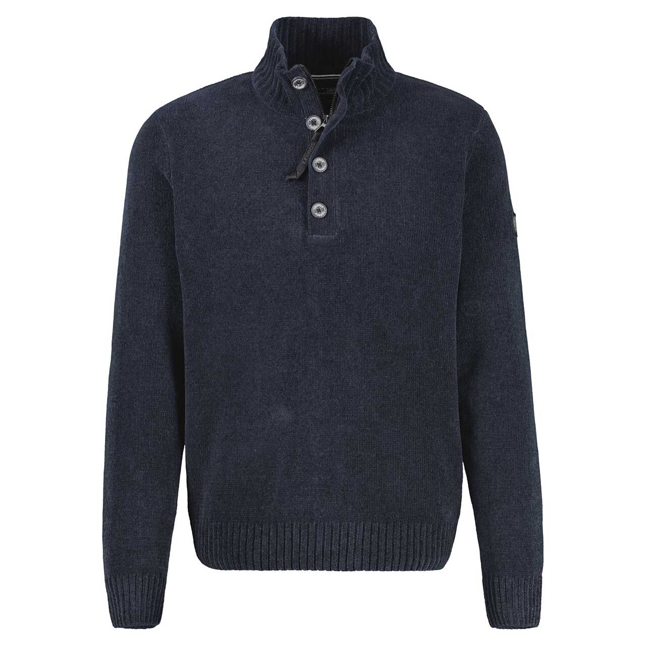 Lerros Herren Pullover Troyer Chenille Knit nordic classic navy