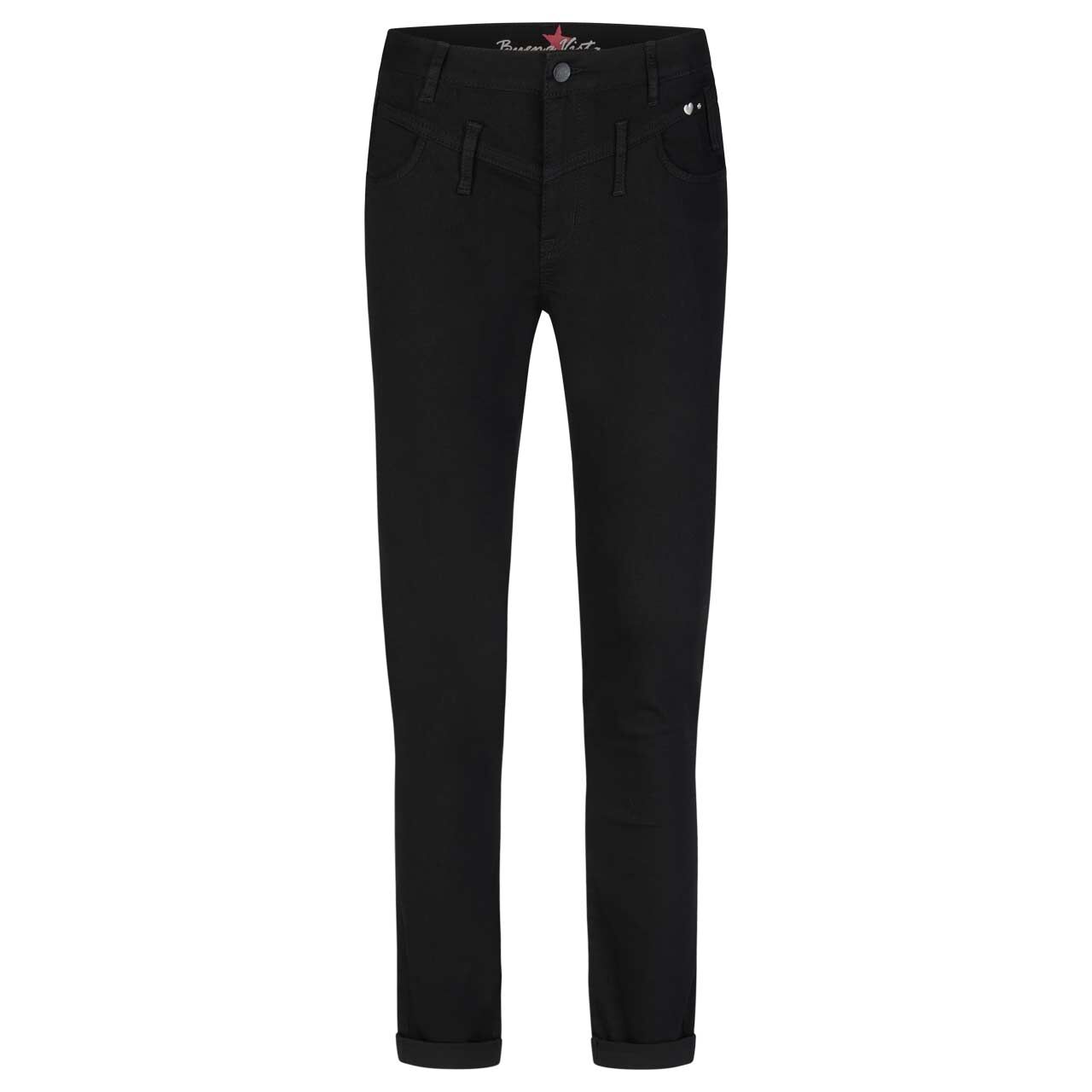 Damen Baumwollhose Florida Stretch Twill von Buena Vista in Schwarz, Vorderansicht