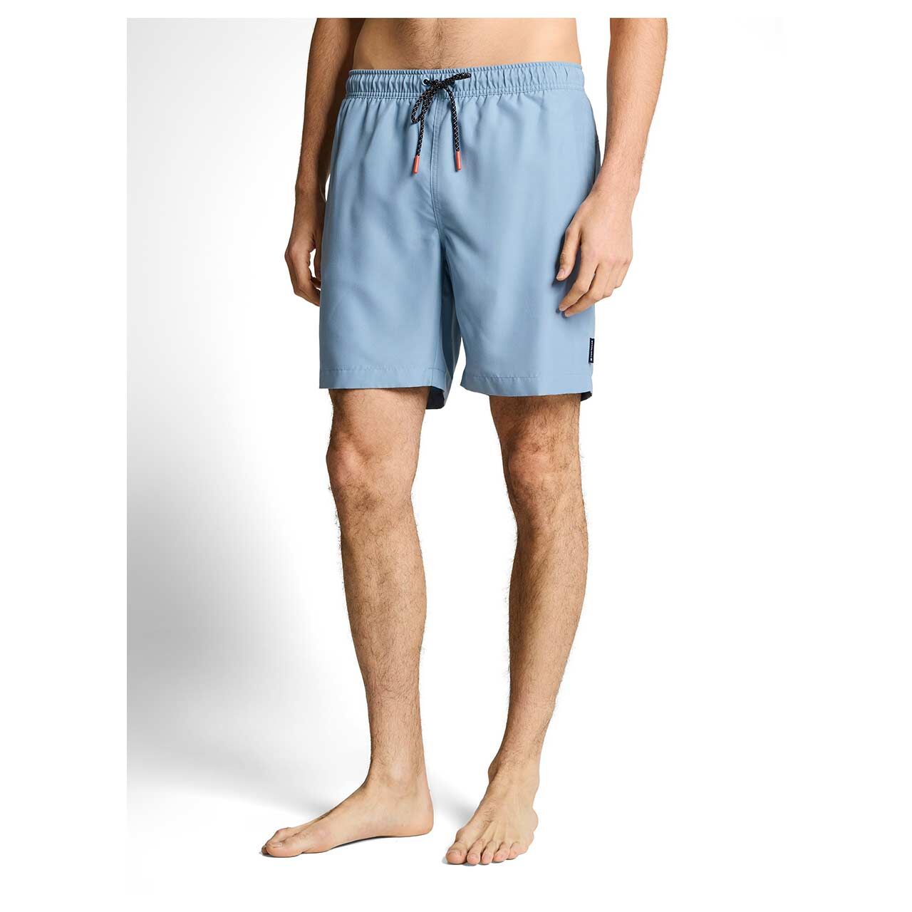 Herren Swim Shorts von Tom Tailor in Hellblau, Vorderansicht am Modell
