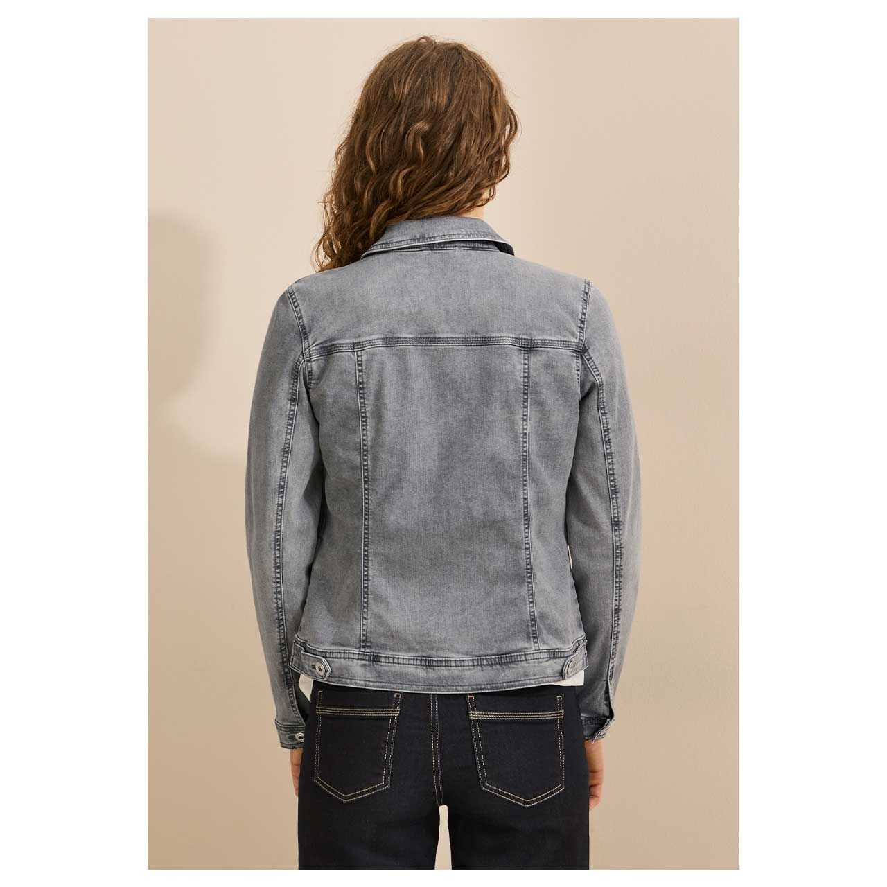 Cecil Damen Jeansjacke mid grey used wash