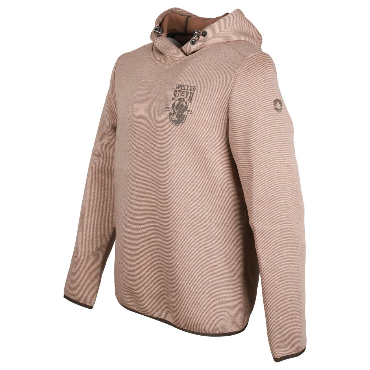 Herren Hoodie Sweatshirt von Wellensteyn in Hellbraun meliert, Seitenansicht
