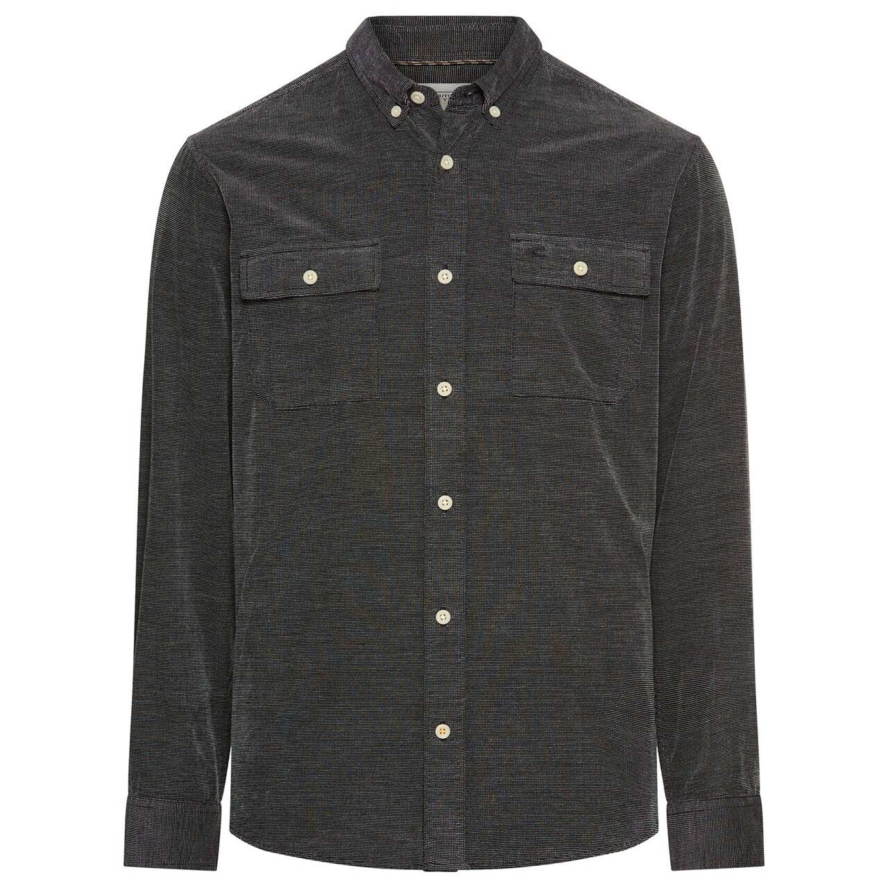 Camel active Herren Langarm Hemd asphalt structure