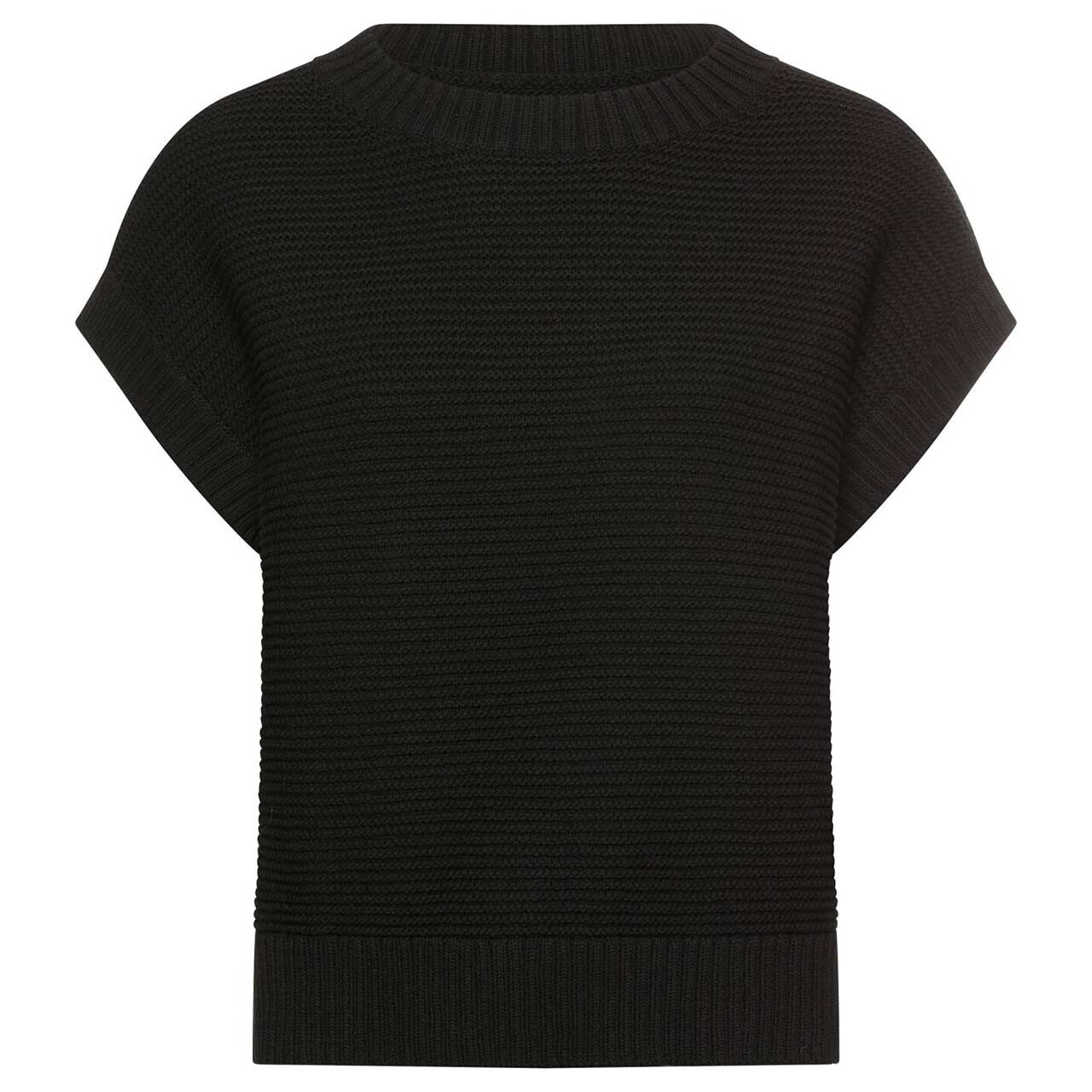 Camel active Damen Kurzarm Pullover caviar black