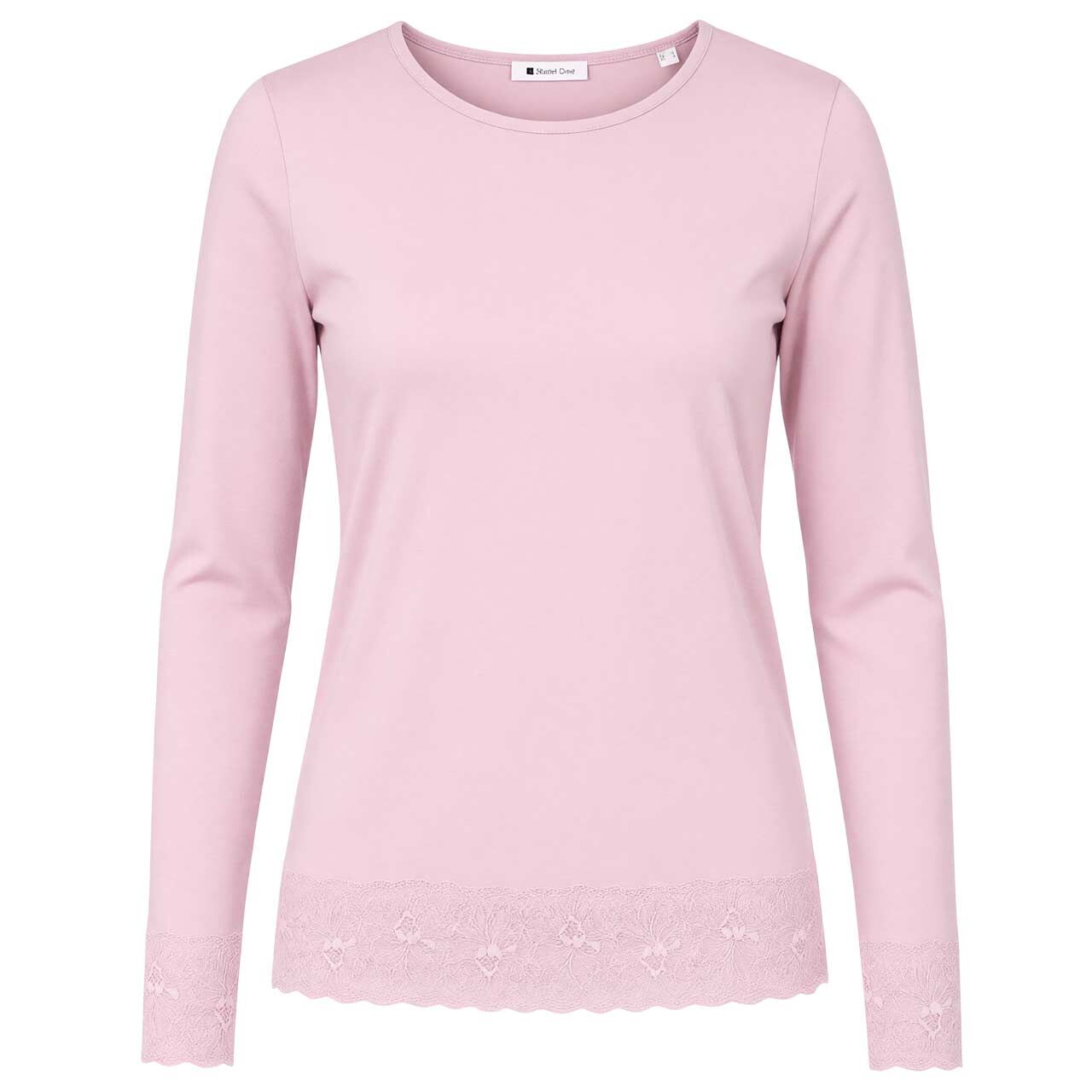 Street One Damen Langarm Shirt Basic Lace Cuffs quiet rose