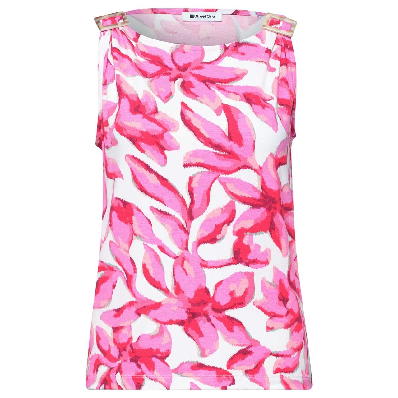 Street One Damen Top Jersey off white printed