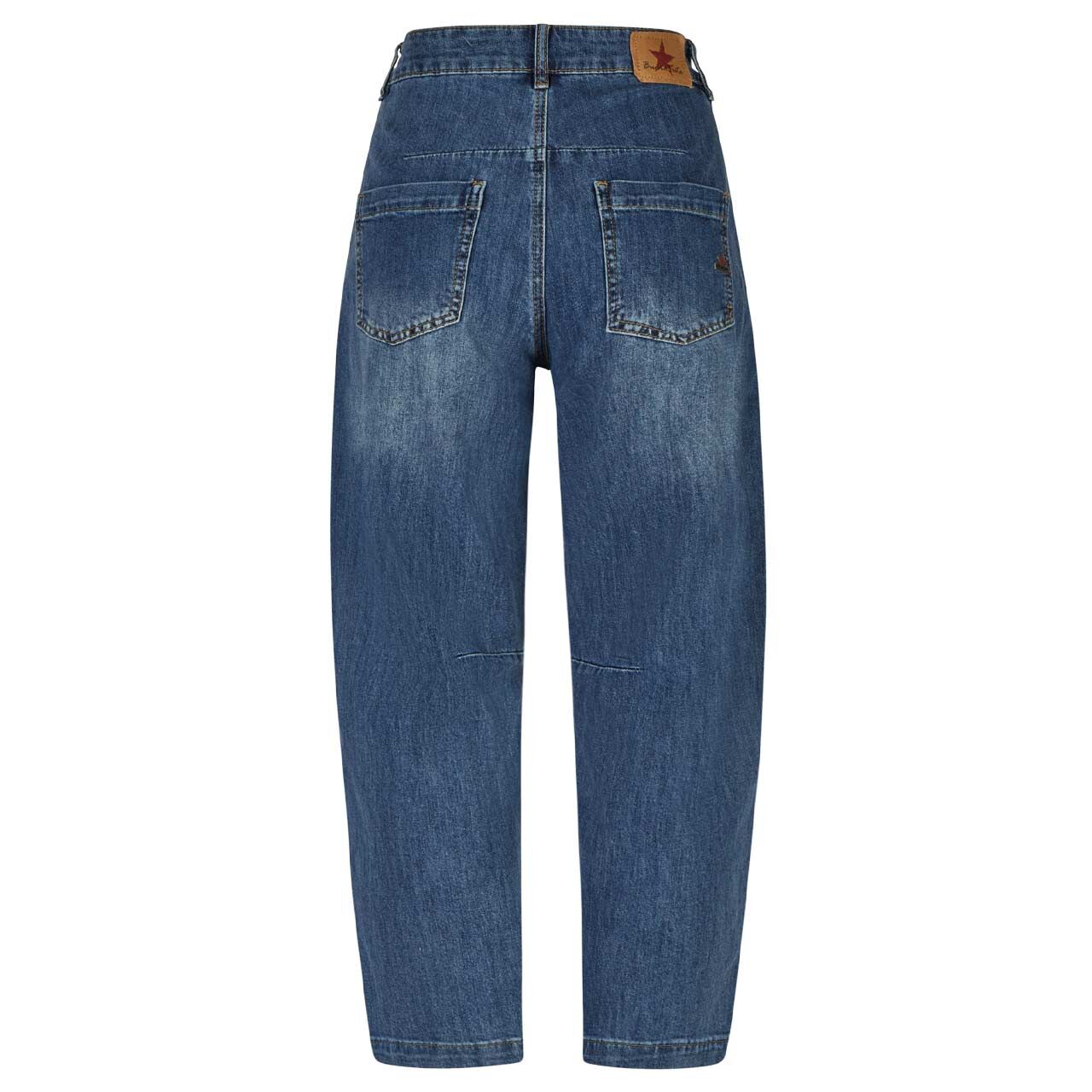 Damenjeans Barrel 7/8 Stretch Denim von Buena Vista in Blau verwaschen, Rückansicht