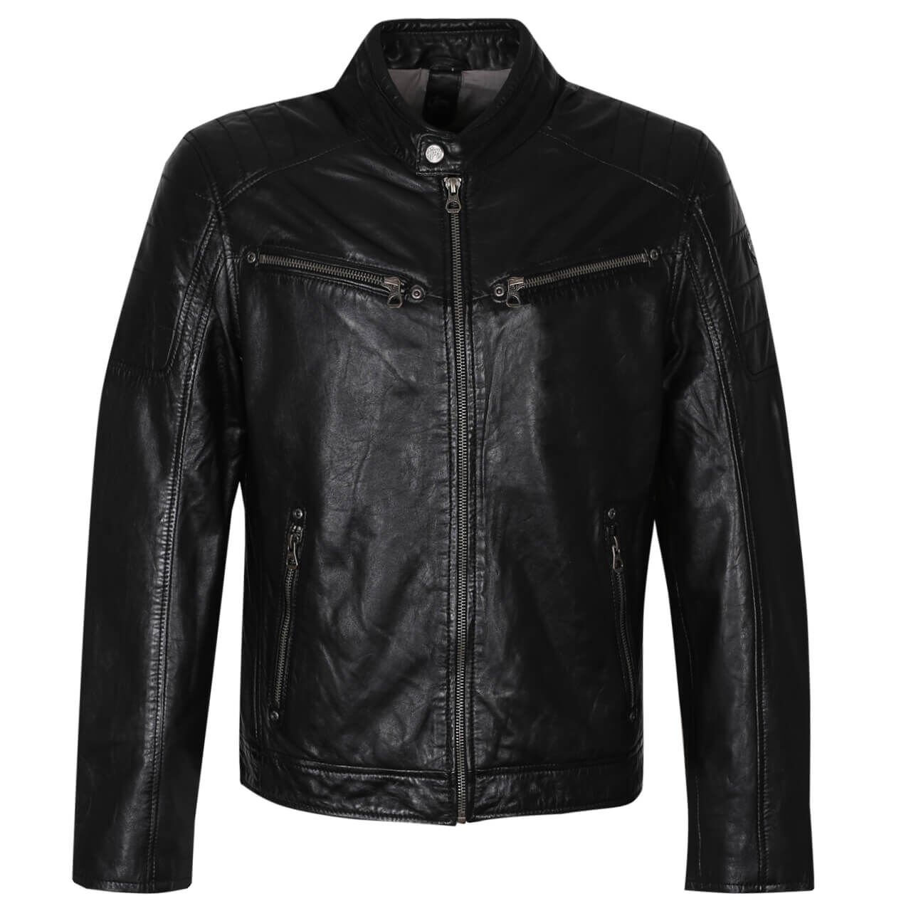 gipsy-jacke-gbderry-black-ansicht Gipsy Derry Lederjacke für Herren in Schwarz