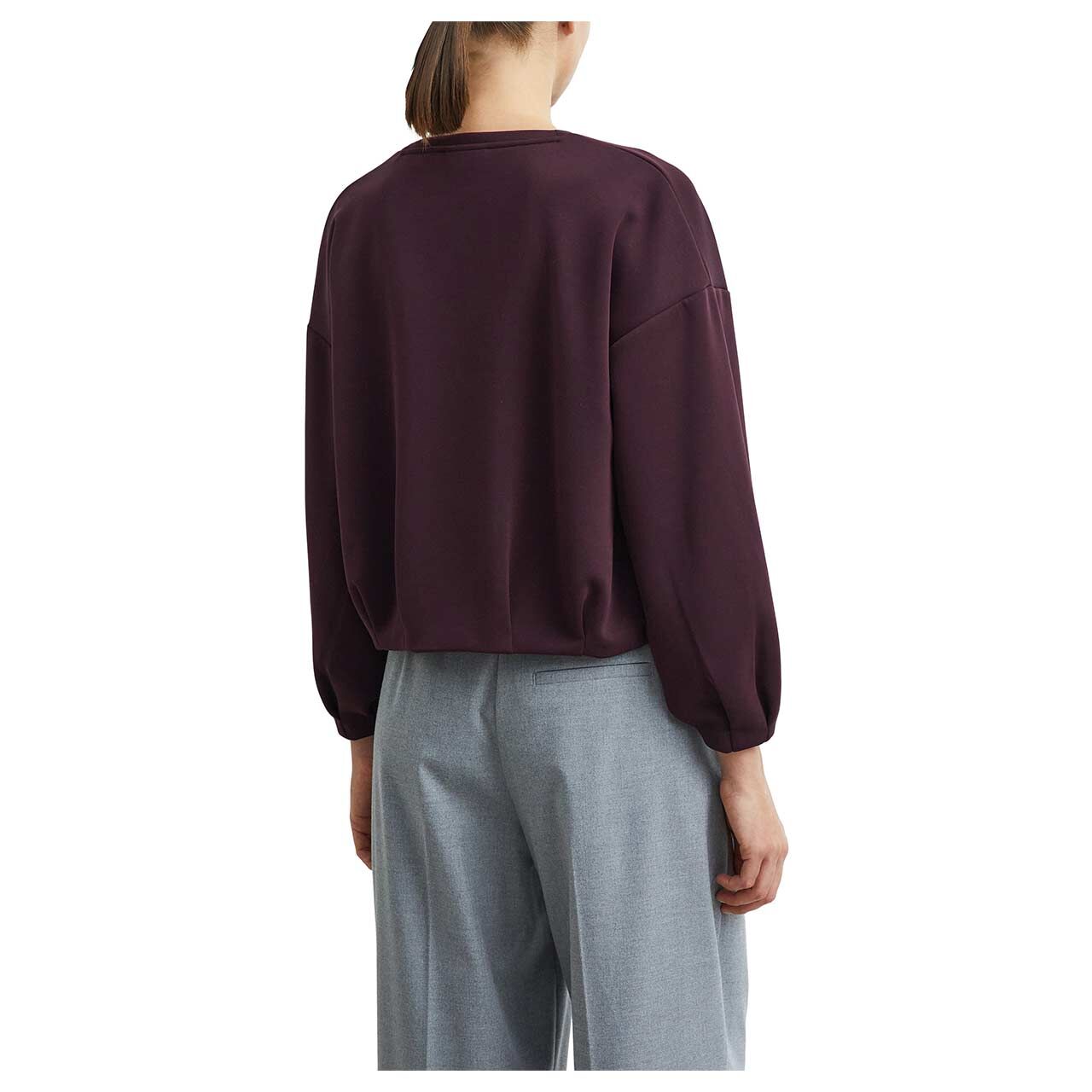 Damen Sweatshirt von Comma in Lila, Rückansicht am Model