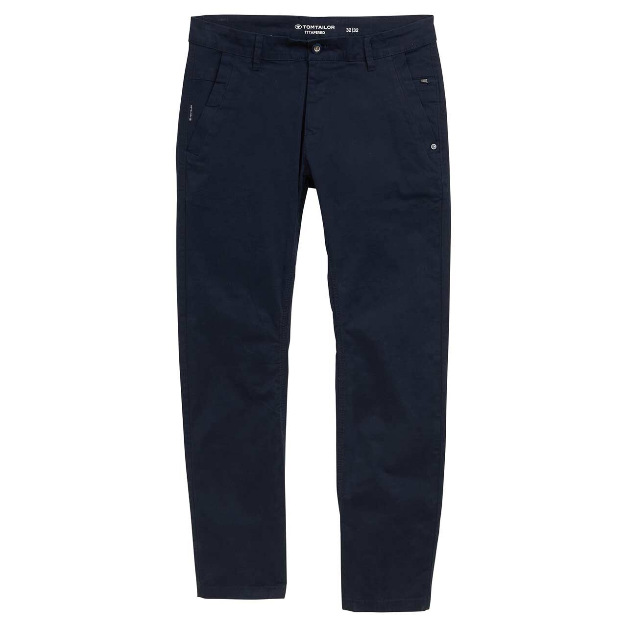 Herren Tapered Chinohose von Tom Tailor in Dunkelblau, Vorderansicht