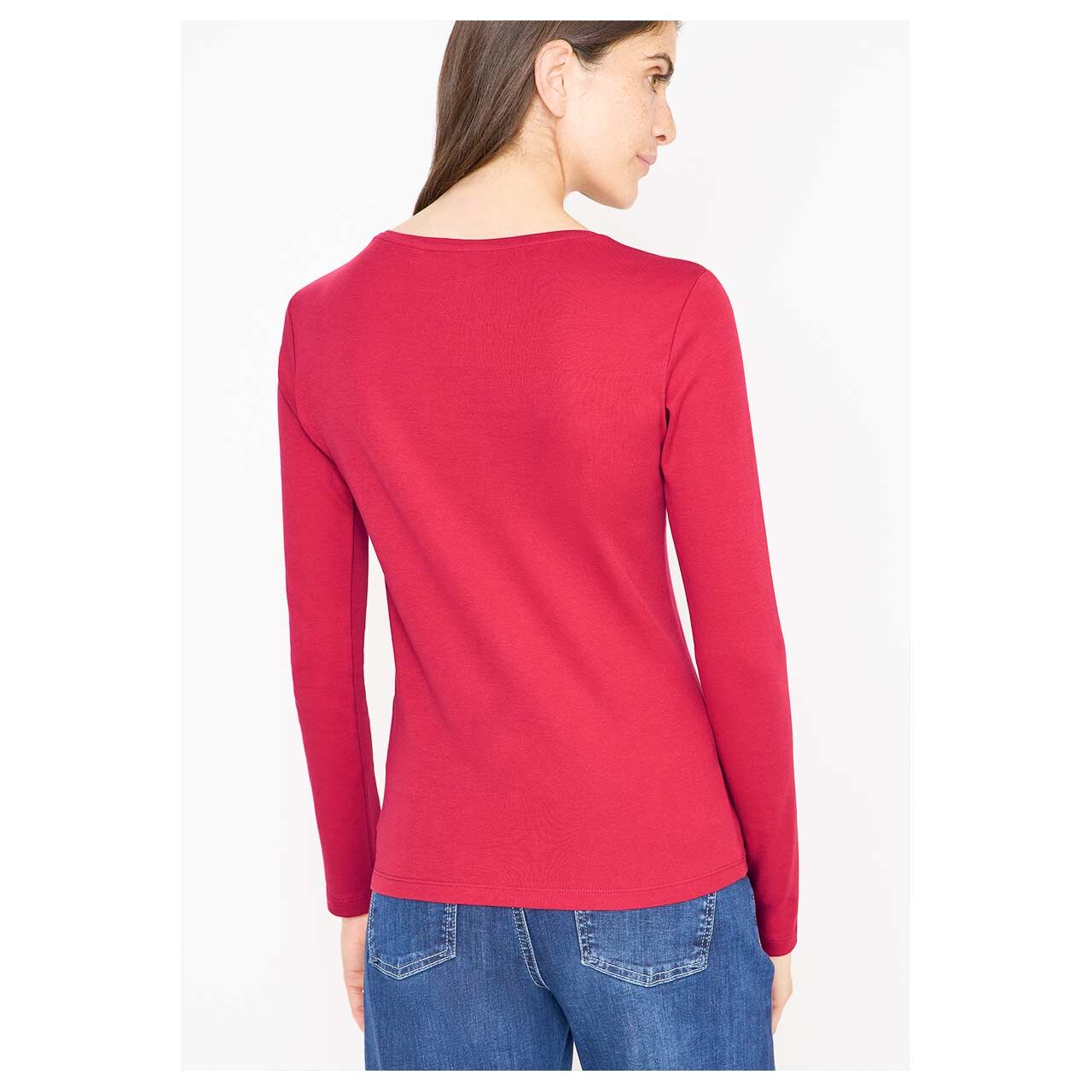 Damen Langarm Shirt Pia von Cecil in Magenta, Rückansicht am Model