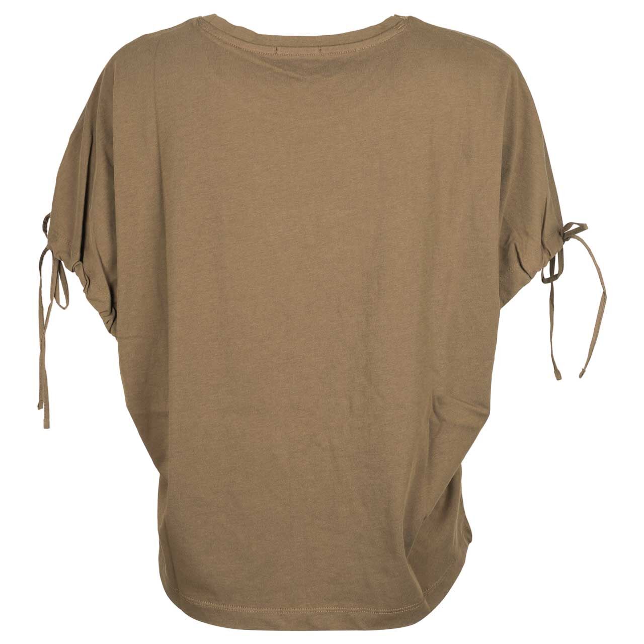 s. Oliver Damen T-Shirt in Braun, Rückansicht
