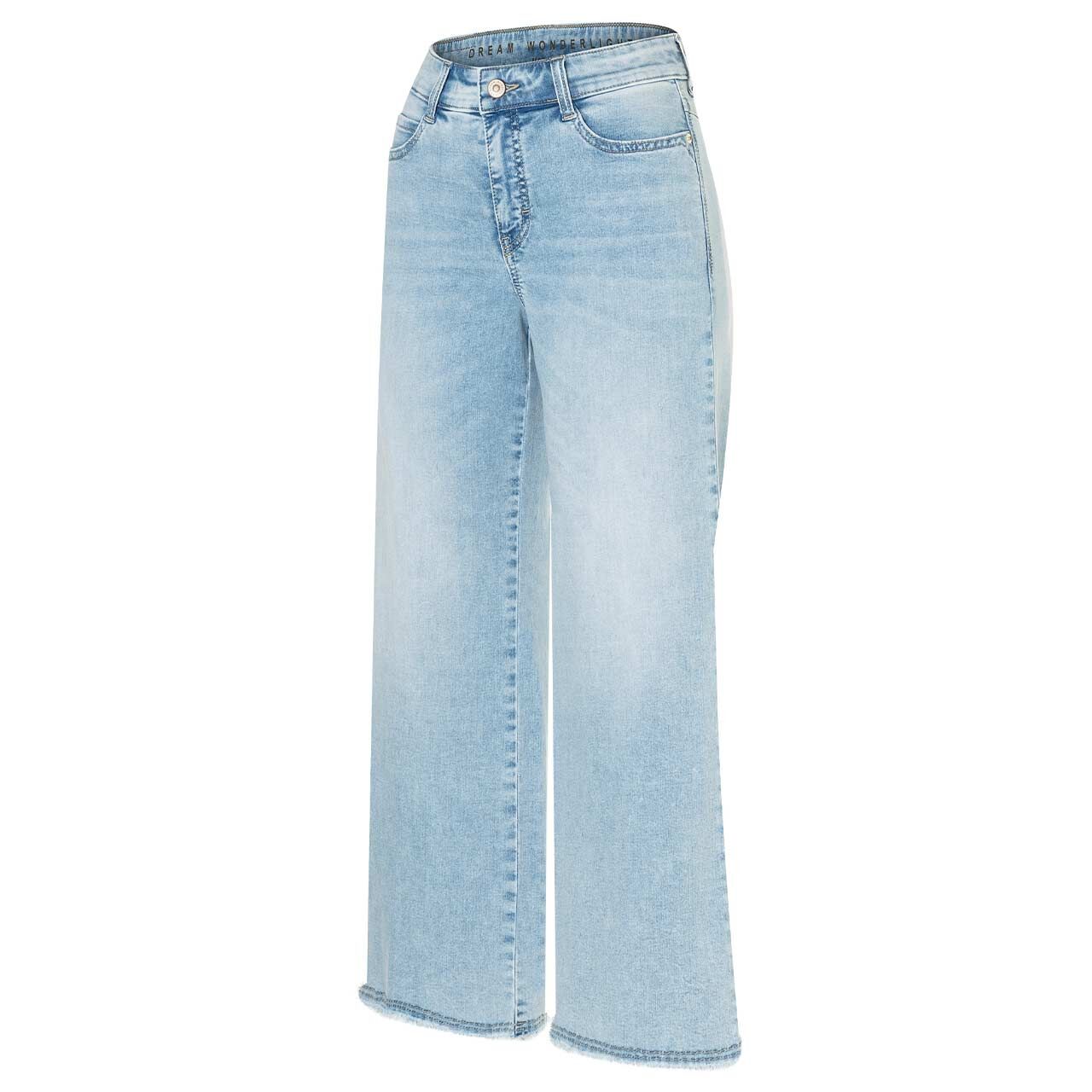 Stretch Damen Ankle Jeans Dream Wide Cropped von MAC in Hellblau, Rückansicht