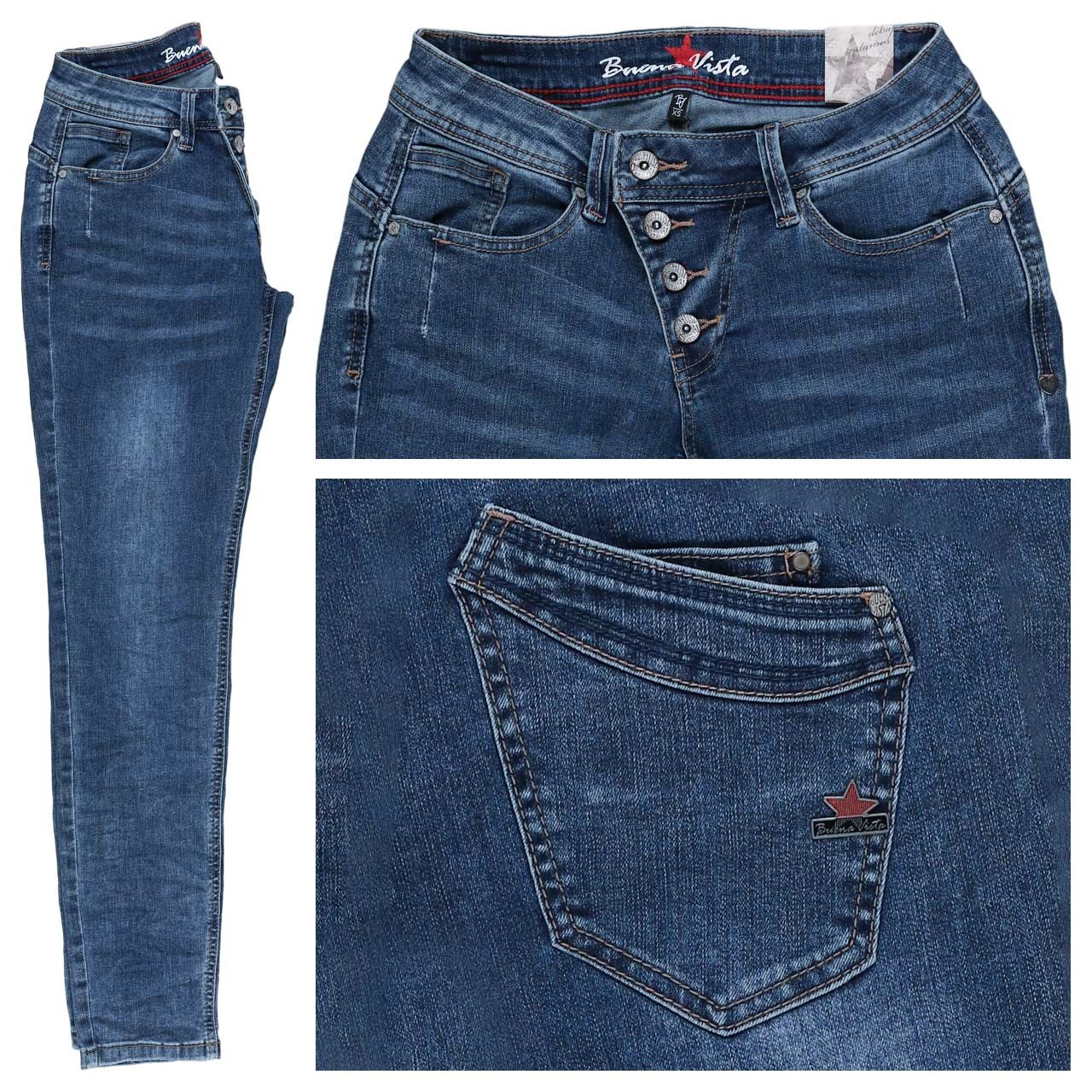 Buena Vista Malibu Cropped Stretch Denim Ankle Jeans lake blue
