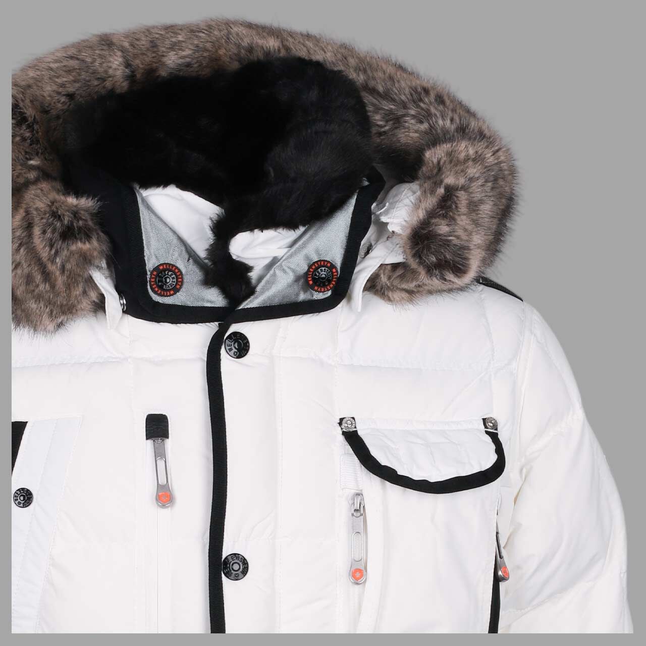 Herren Jacke Marvellous von Wellensteyn in Weiß, detaillierte Vorderansicht