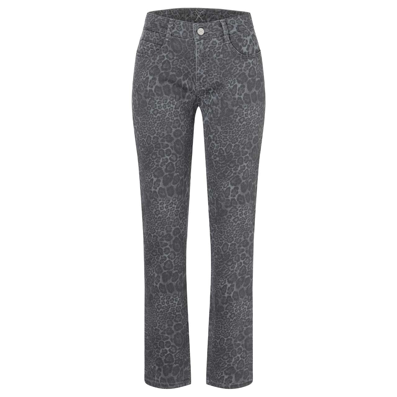 Damenjeans Drwam von MAC in Grau mit Print, Vorderansicht