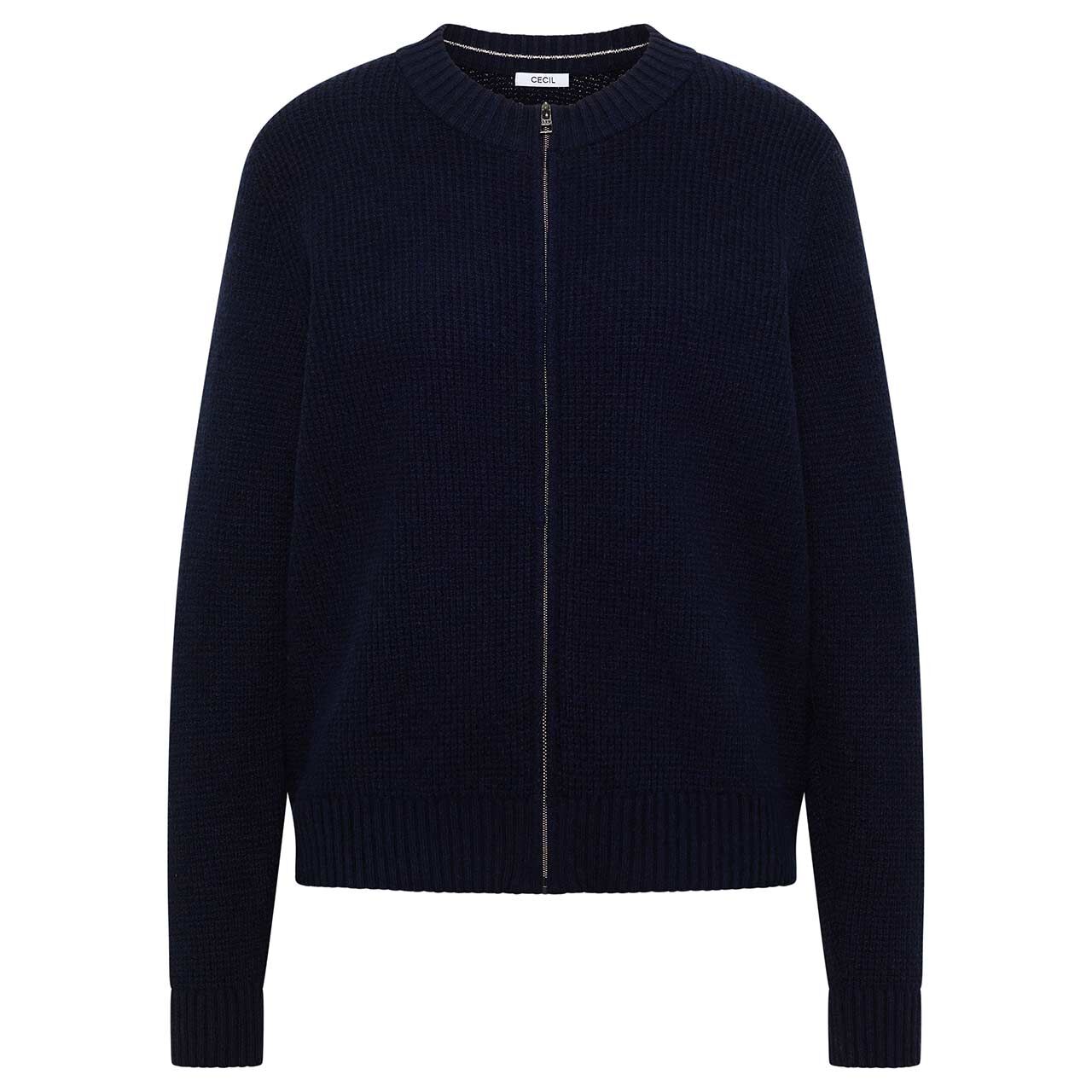 Cecil Damen Strickjacke Cosy Zipper Cardigan urban dark blue
