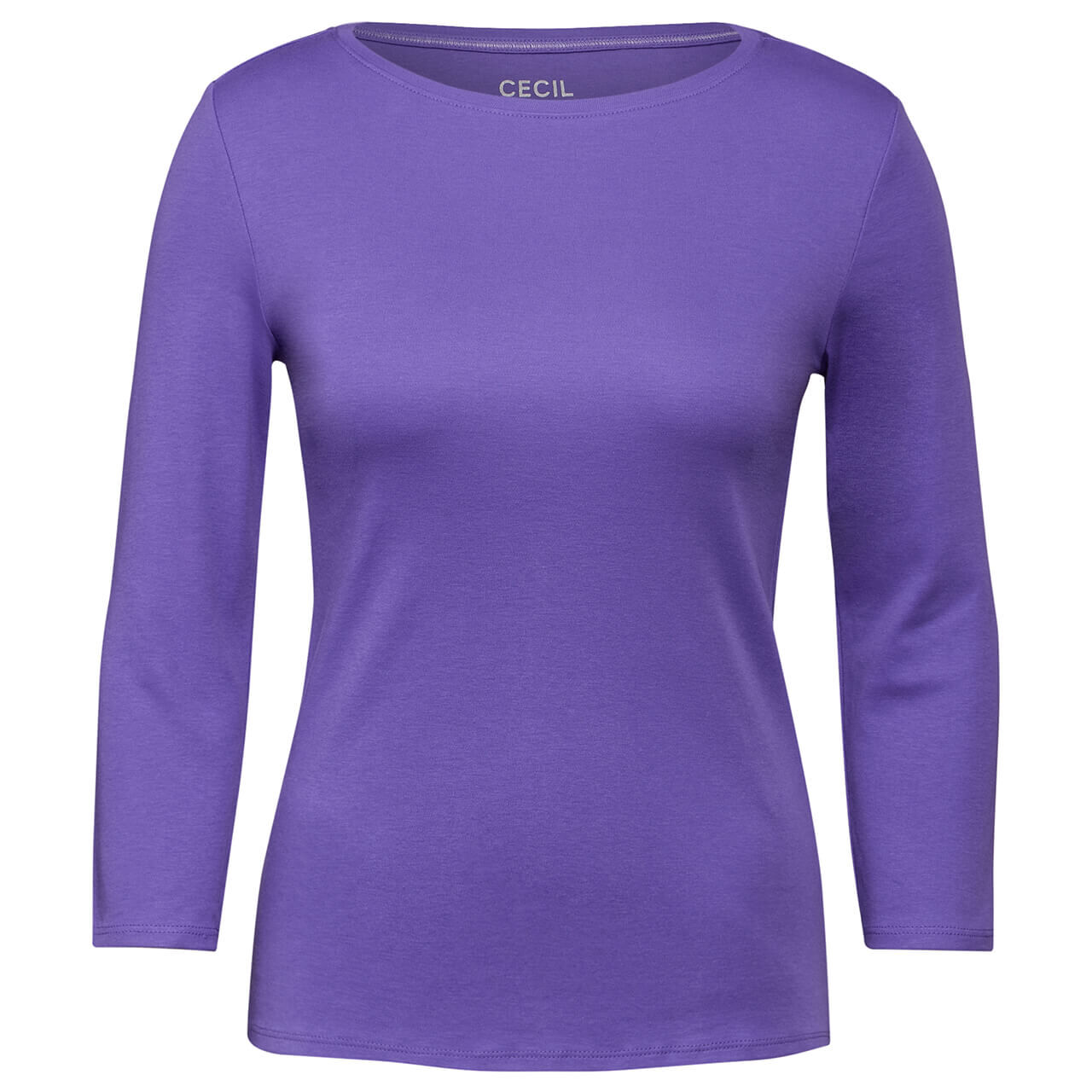 Cecil Damen 3/4 Arm Shirt Basic Boatneck wild lilac