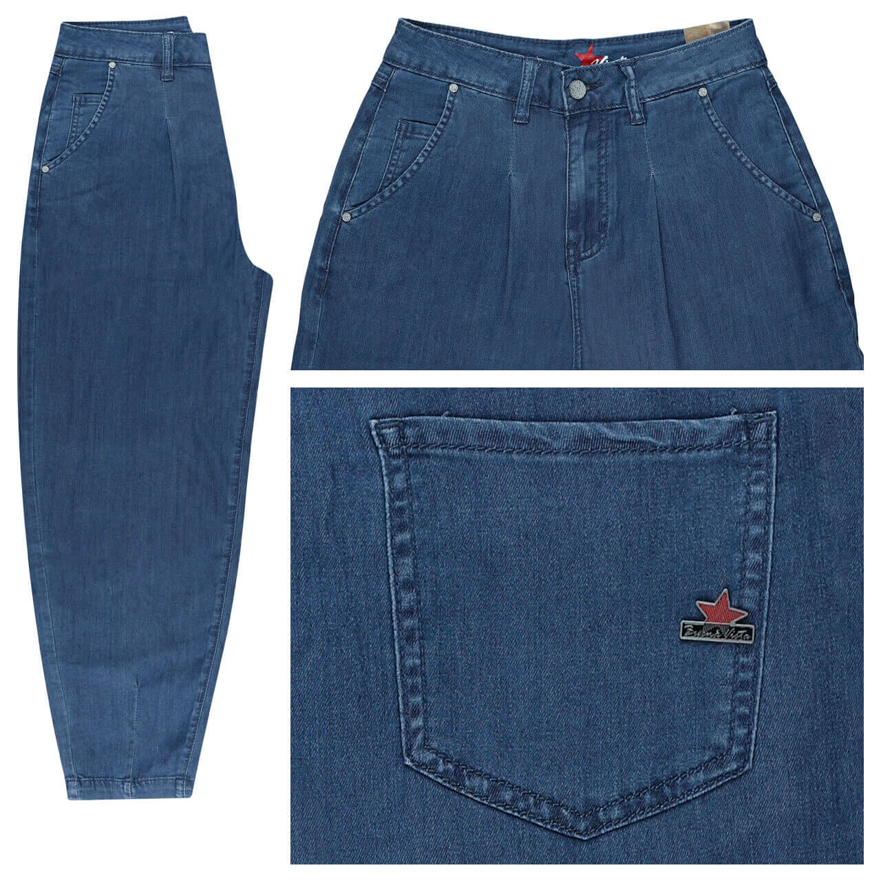 Buena Vista Ballon 7/8 Summer Denim Jeans dark blue