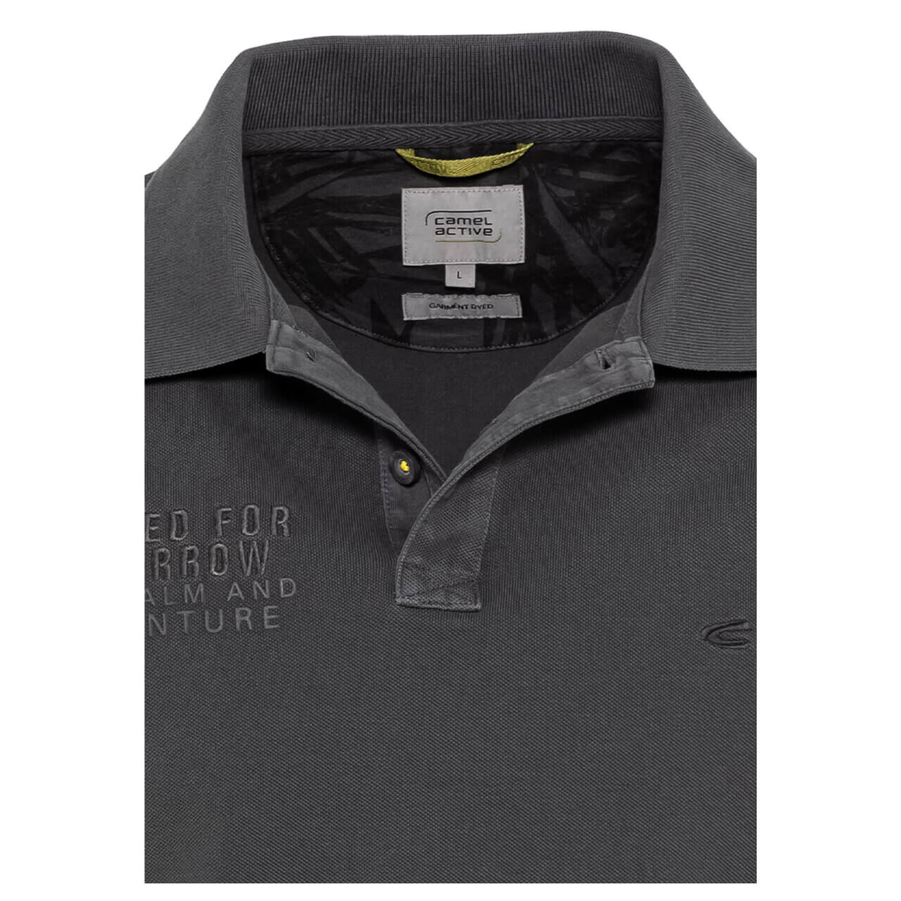 Camel active Herren Piqué Poloshirt shadow grey