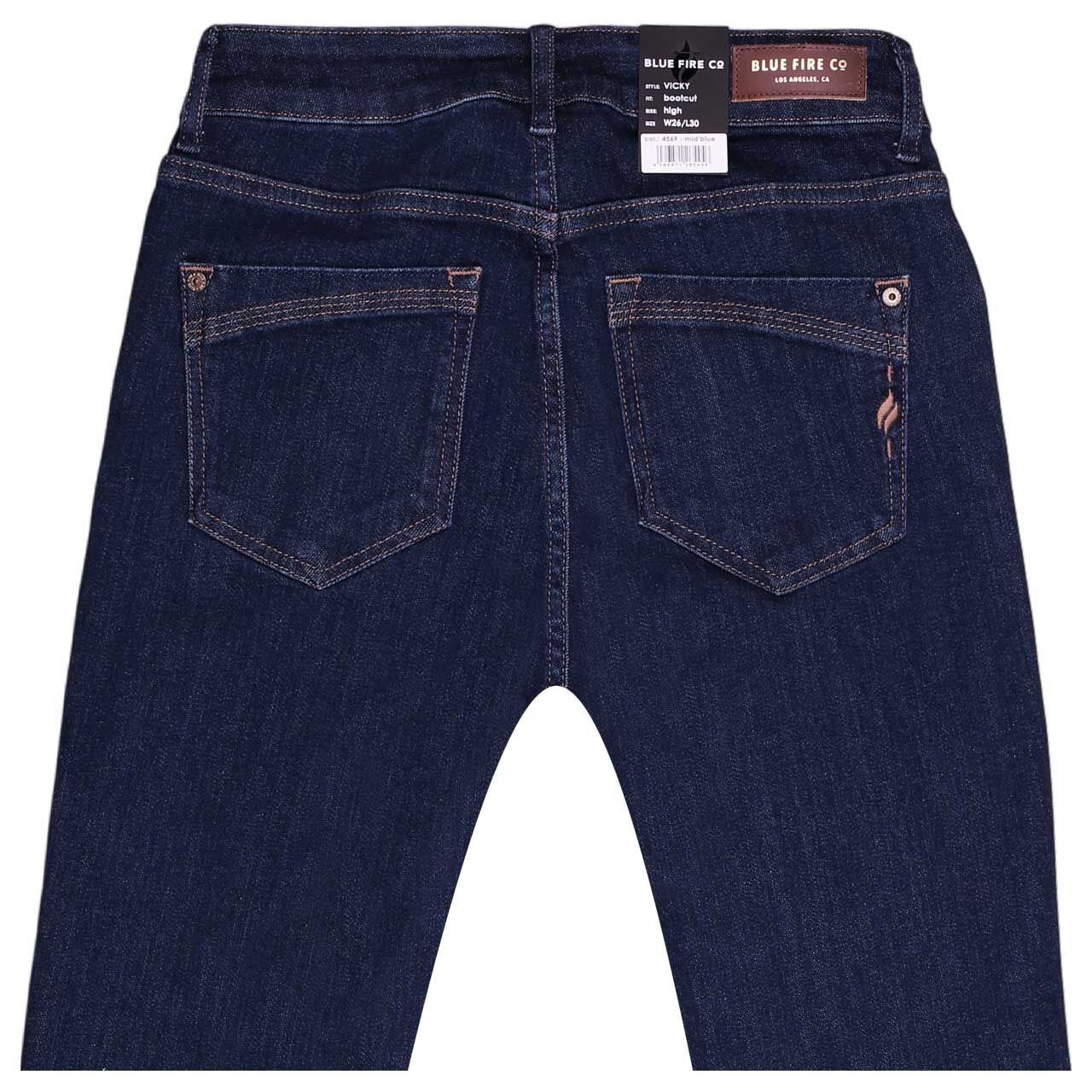 Damenjeans Vicky von Blue Fire in Blau, detaillierte Rückansicht