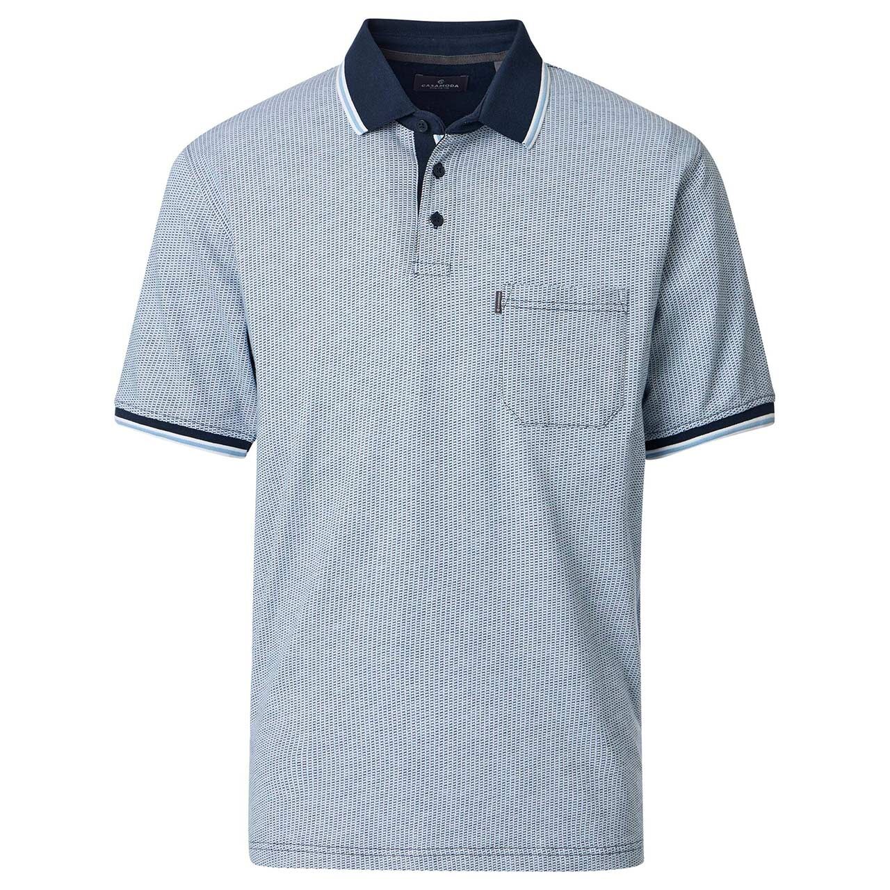 Casa Moda Herren Poloshirt blue print