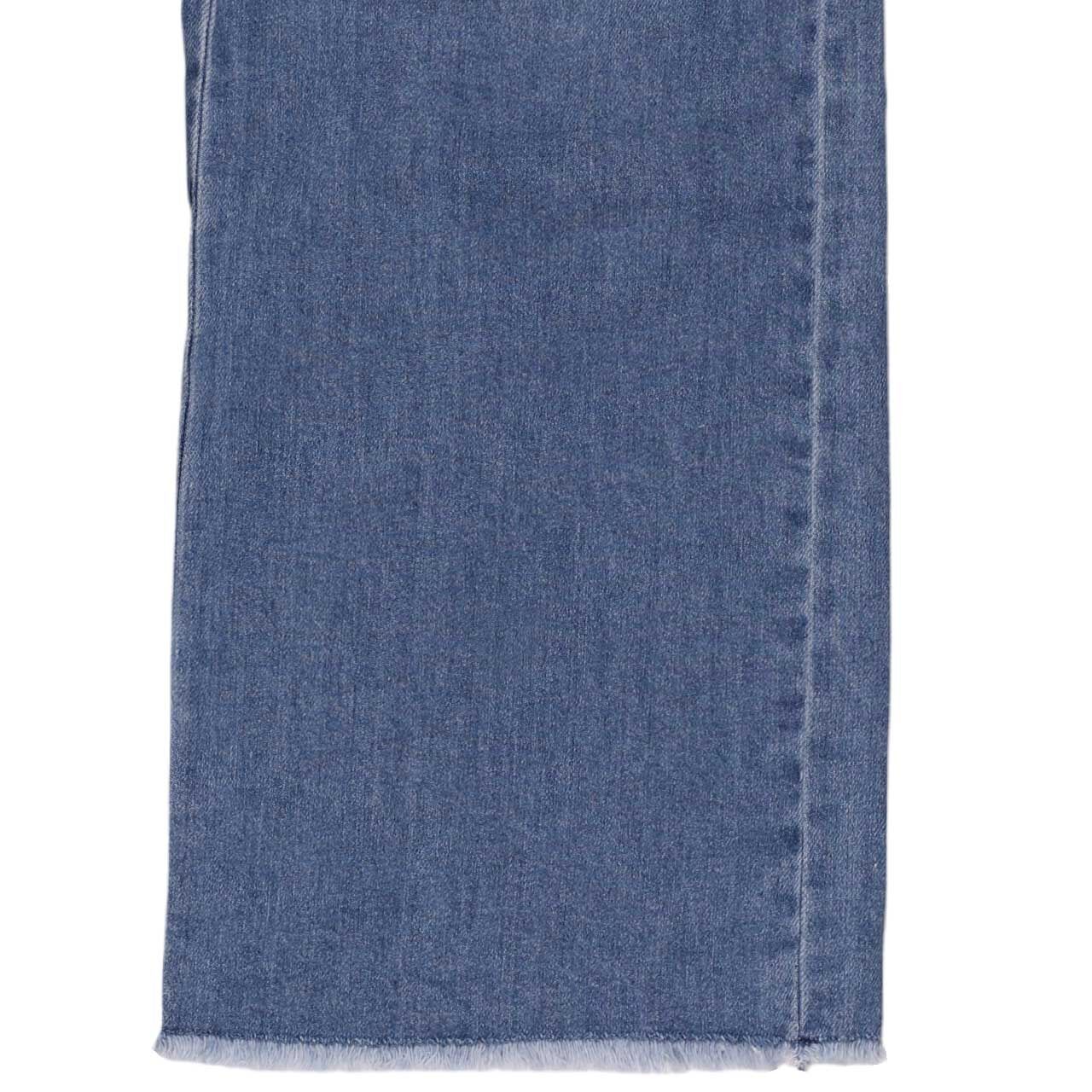 Damenjeans Summer Straight-F Stretch Denim von Buena Vista in Blau verwaschen, Detailansicht vom Saum