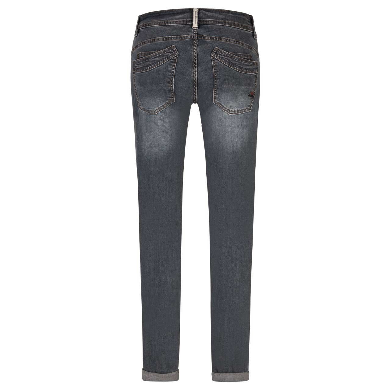 Damenjeans Malibu von Buena Vista in Grau-Blau verwaschen, Rückansicht