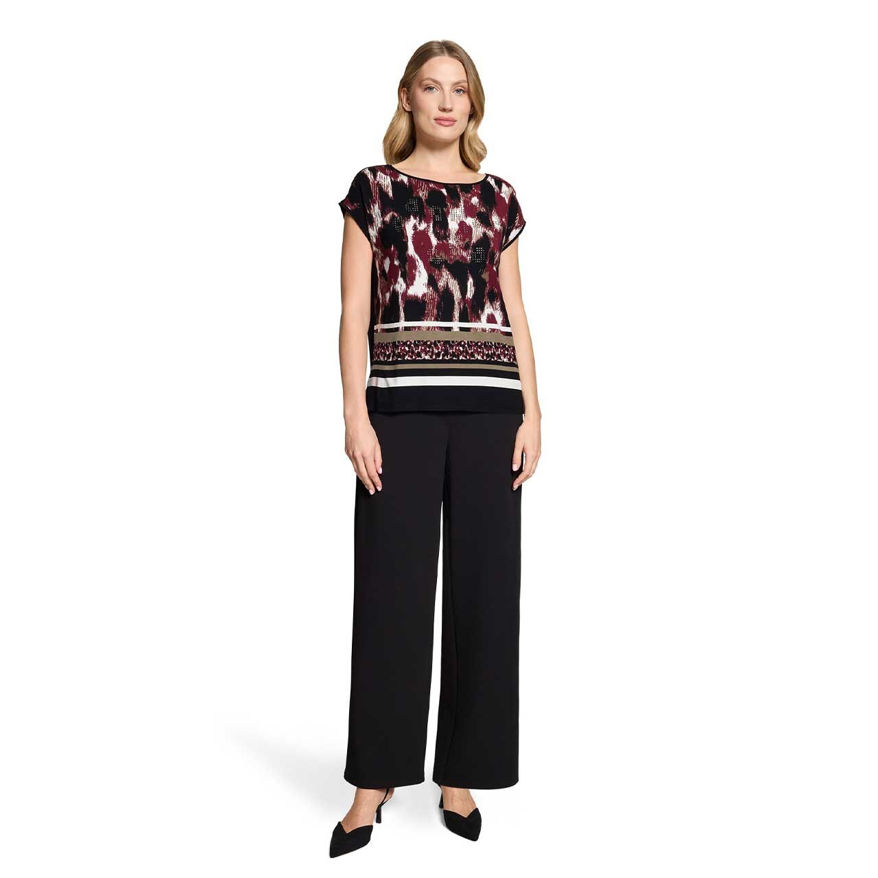 Damen T-Shirt von Betty Barclay in Schwarz mit Print, Ganzkörperansicht