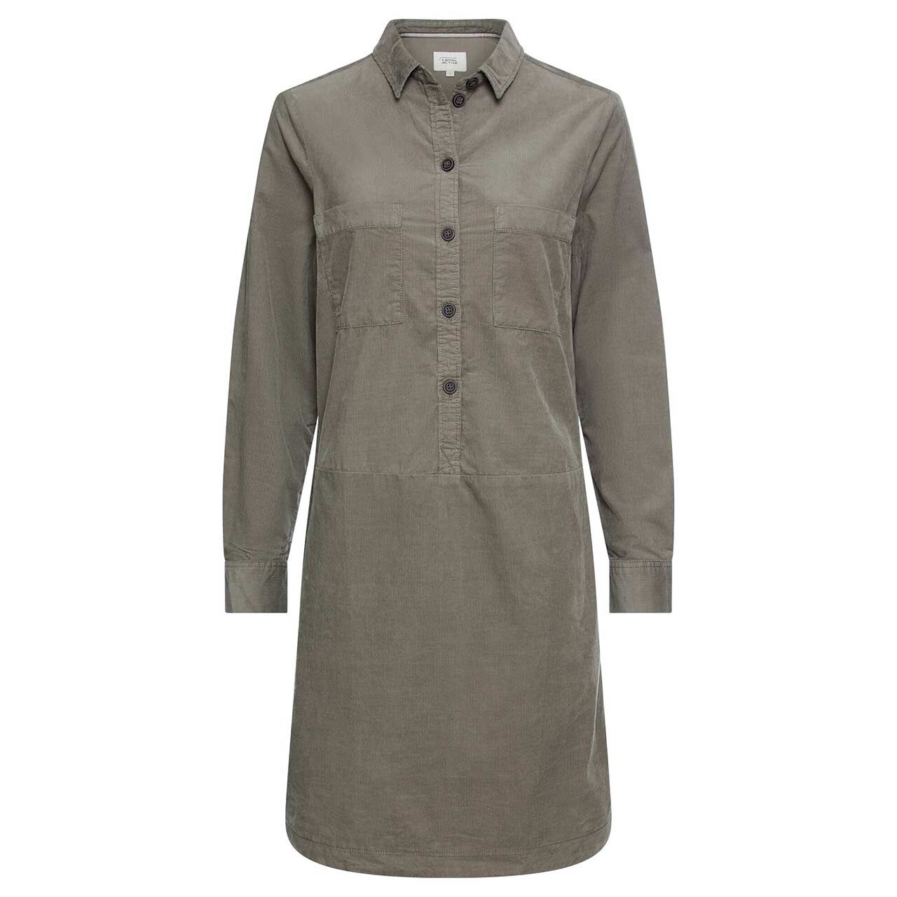 Camel active Damen Langarm Cord Kleid shadow khaki Camel active Damen Langarm Cord Kleid shadow khaki