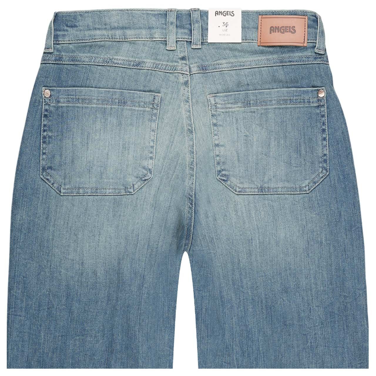 Damenjeans Liz Worker von Angels in Hellblau verwaschen, detaillierte Rückansicht