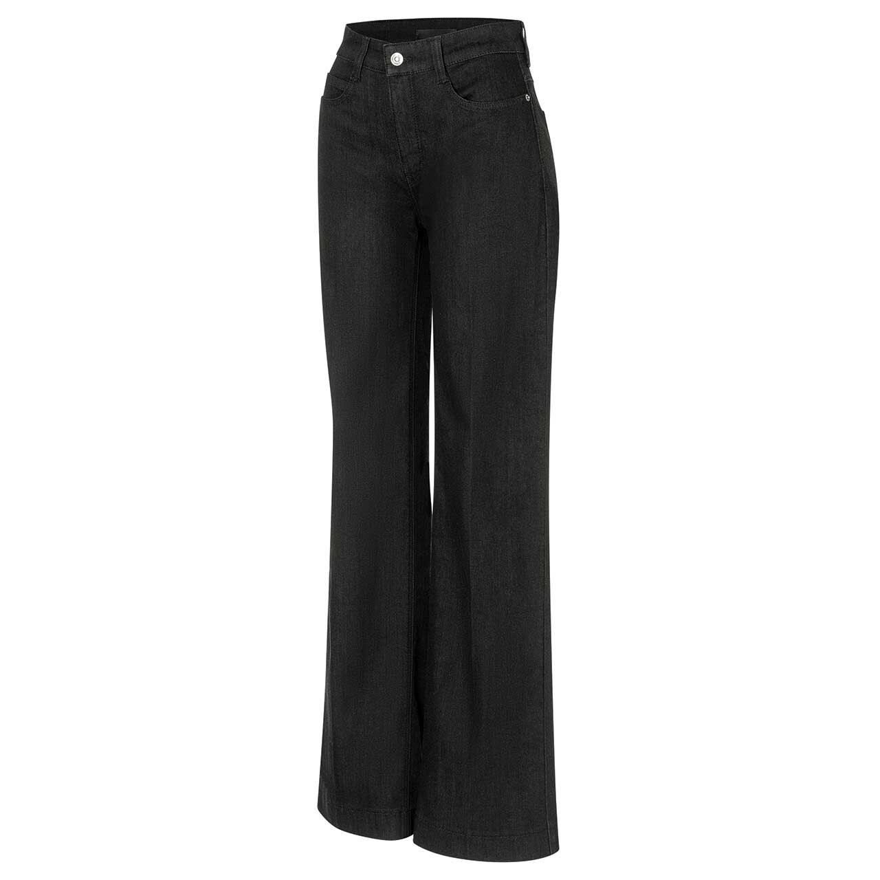 Stretch Damenjeans Wide von MAC in Schwarz, Seitenansicht