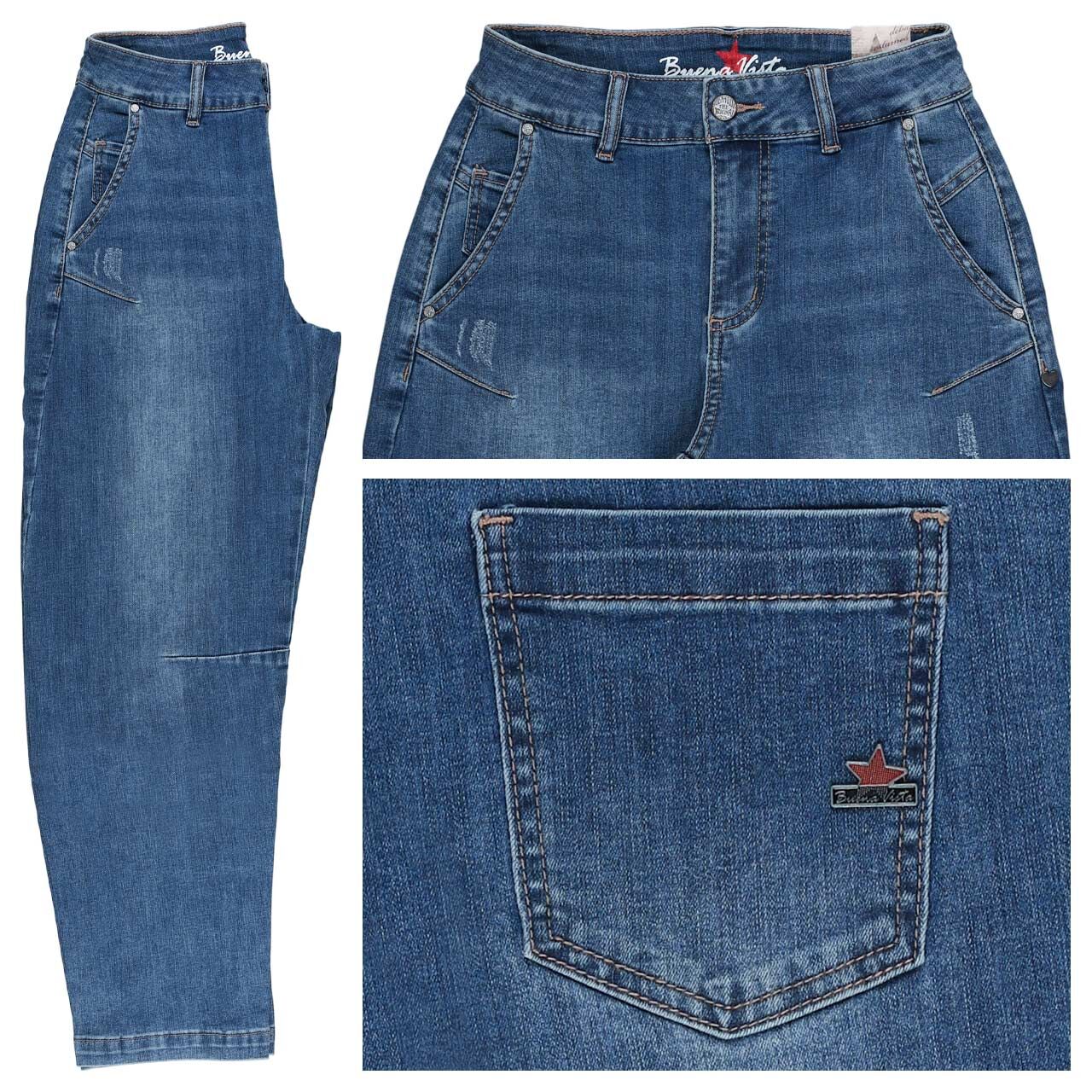 Buena Vista Barrel-X 7/8 Stretch Denim Jeans ocean breeze