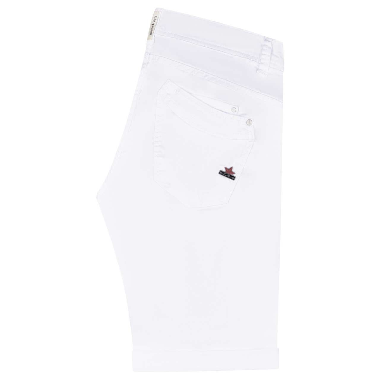 Damen Baumwollhose Malibu-Short Stretch Twill von Buena Vista in Weiß, Rückansicht