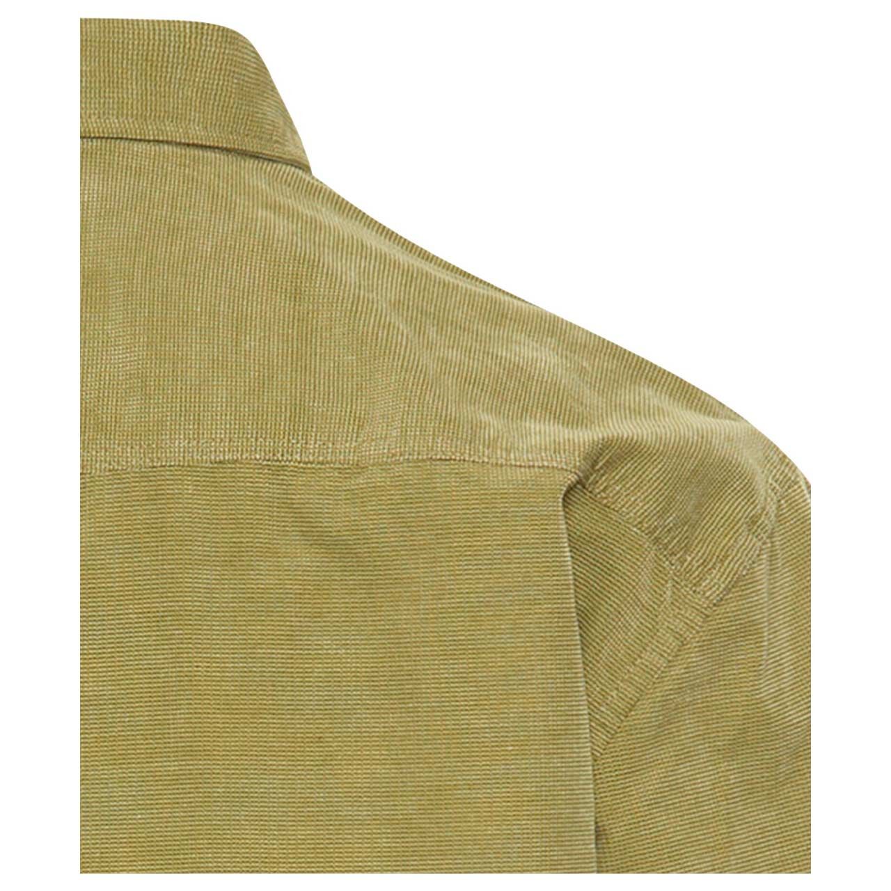 Herren Langarm Cord Hemd von Camel active in der Farbe Grün, Detailansicht hinten