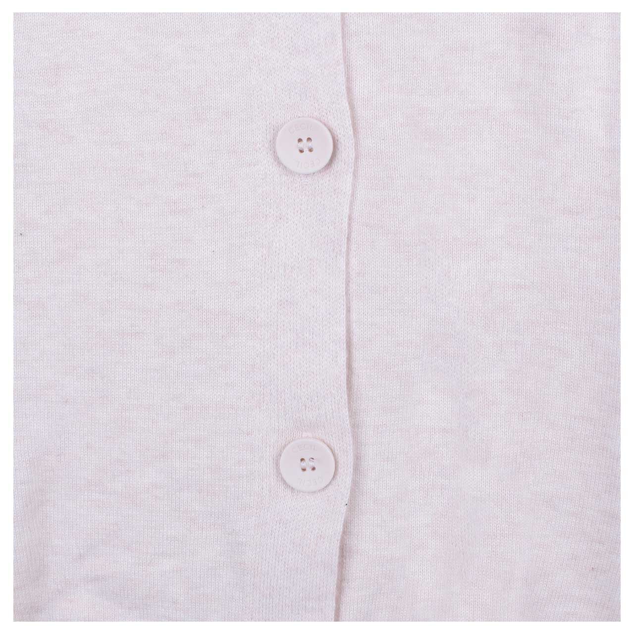 Damen Strickjacke Buttoned Cardigan von Cecil in Hellbeige, detaillierte Vorderansicht