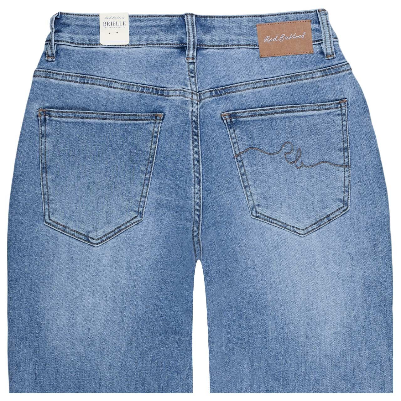 Damenjeans Brielle von Red Button in Hellblau angewaschen, detaillierte Rückansicht