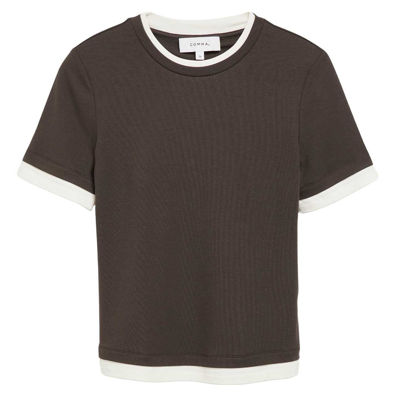 Comma Damen T-Shirt mulch brown