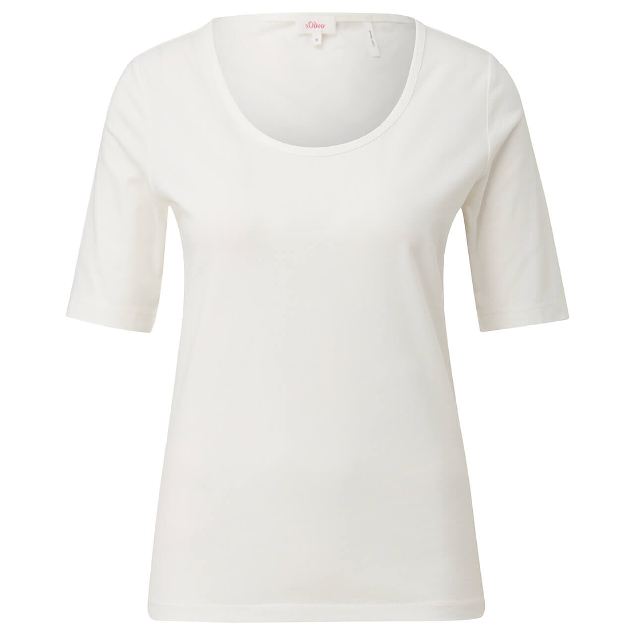 s.Oliver Damen T-Shirt creme white