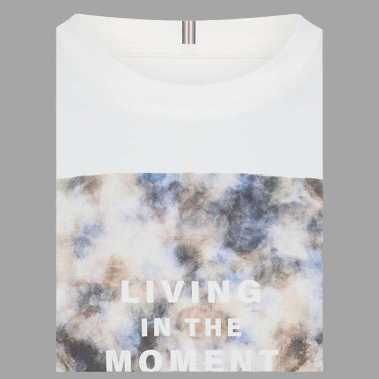 Damen T-Shirt von Camel active in Cremeweiß mit Print, detaillierte Vorderansicht