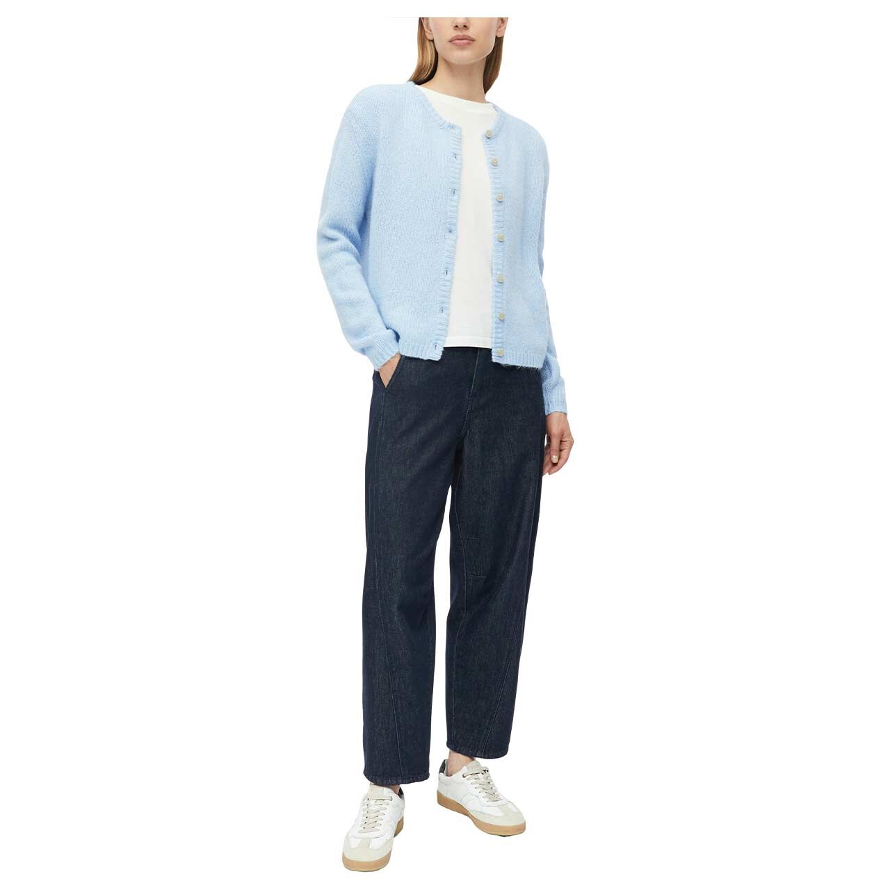 Damen Strickjacke von s.Oliver in Hellblau, Ganzkörperansicht am Model