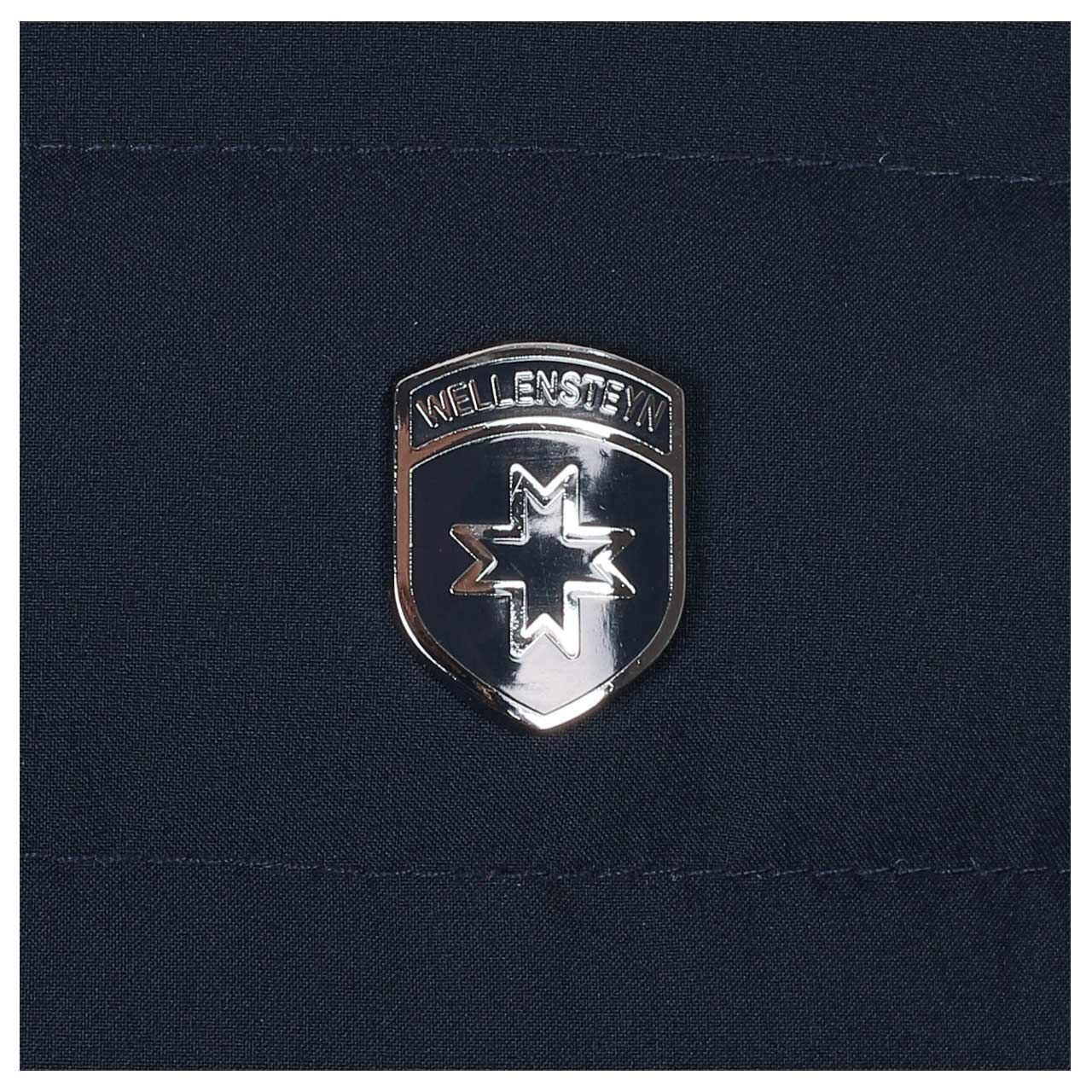 Herren Weste Molecule/MOL Men Vest von Wellensteyn in Dunkelblau, Detailansicht Markenlogo