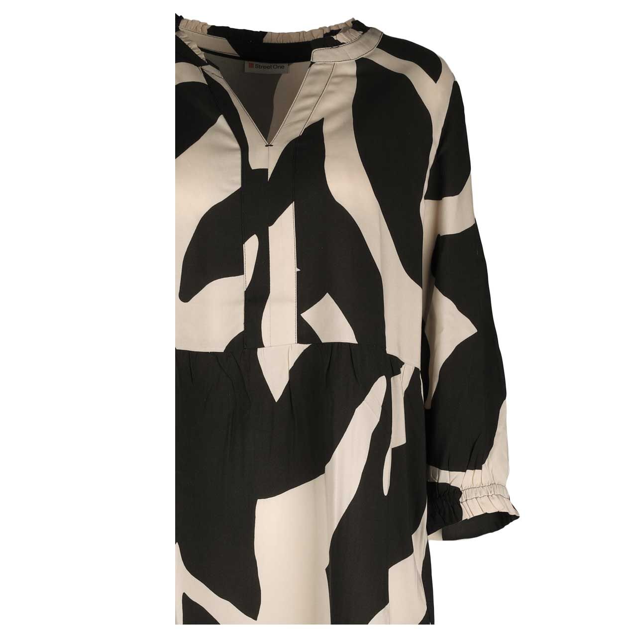 Street One Damen 3/4 Arm Kleid Tunic Dress whale tale grey black