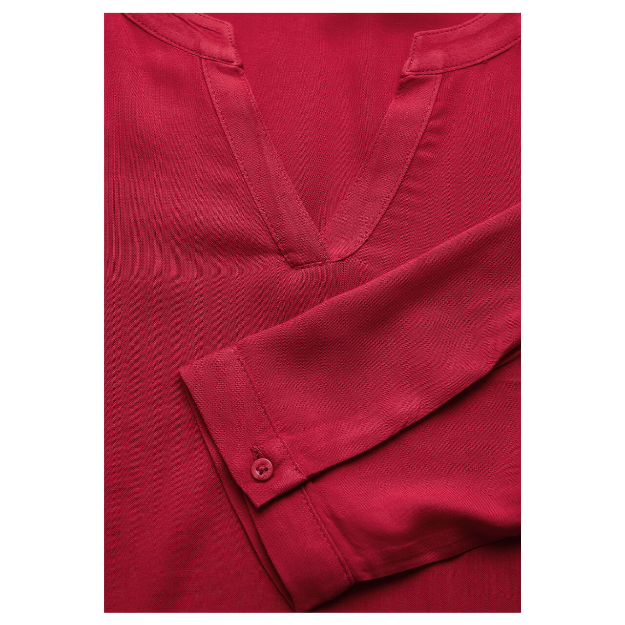 Street One Damen Langarm Bluse New Bamika intense red