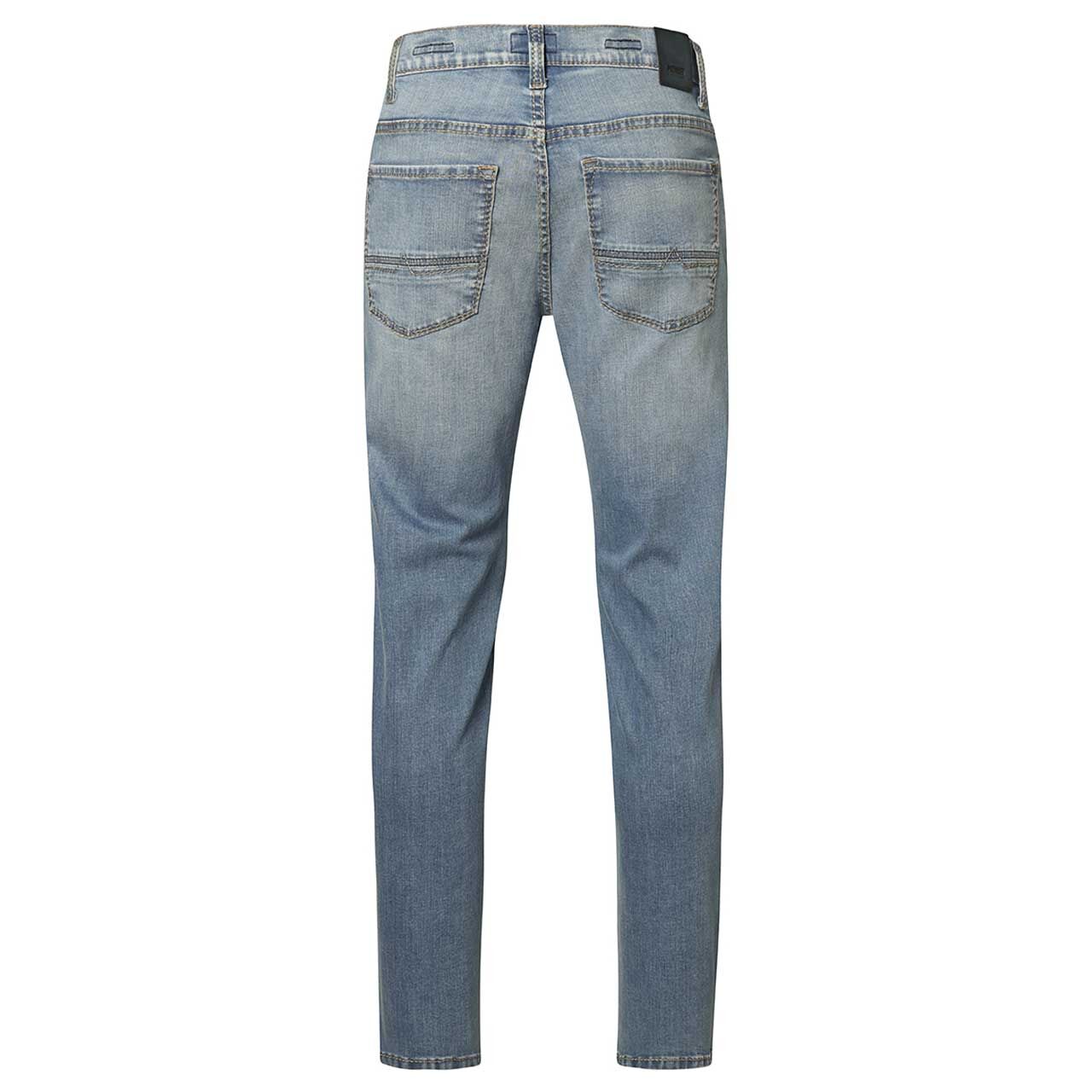 Stretch Herrenjeans Rando Megaflex in Hellblau angewaschen, Rückansicht