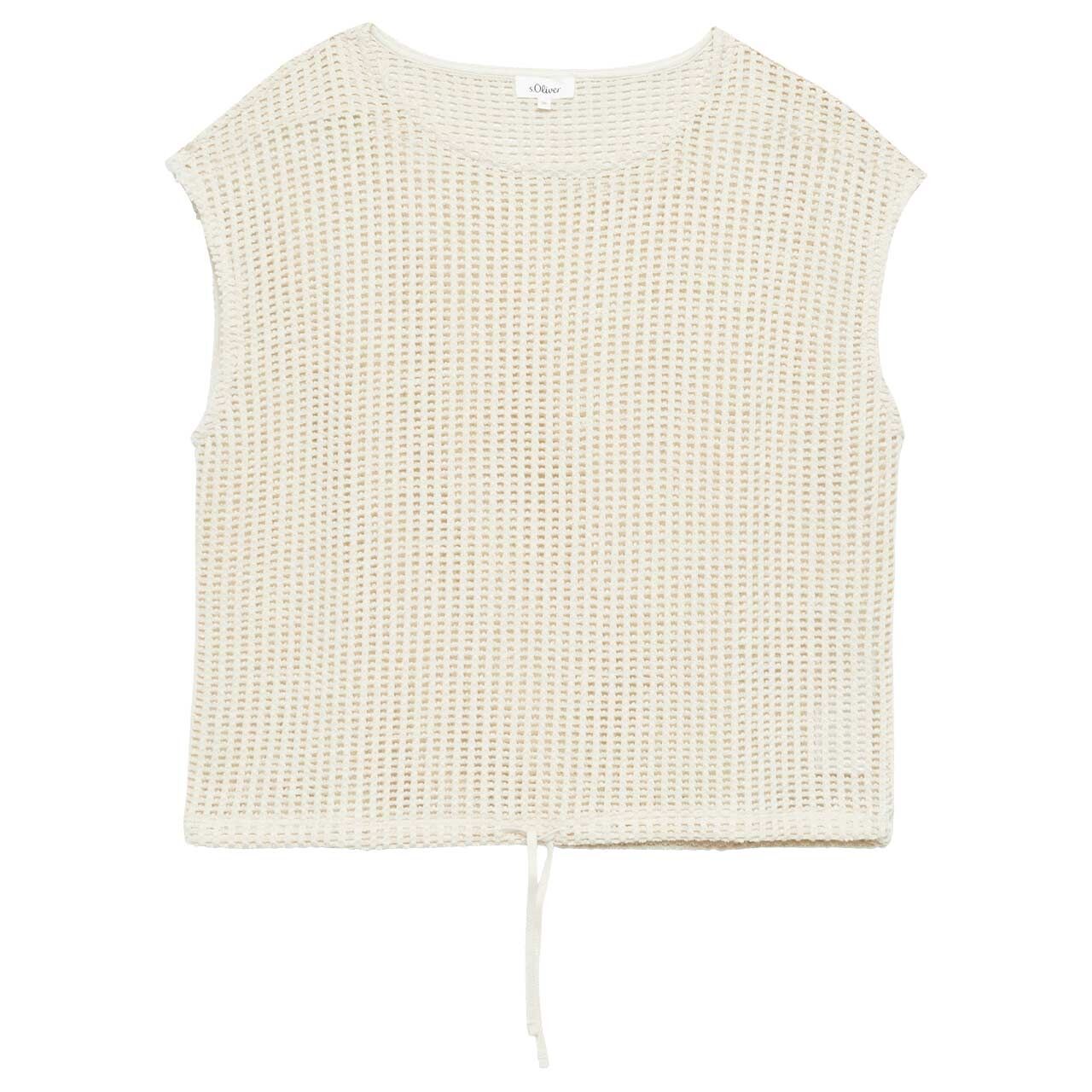 s.Oliver Damen T-Shirt light cream beige ajour