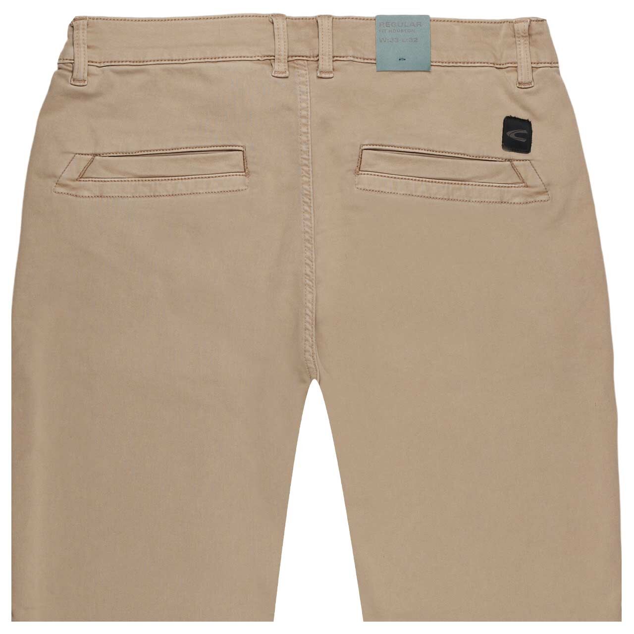 Herren Chino Baumwollhose Houston fleXXX von Camel active in Beige, detaillierte Rückansicht