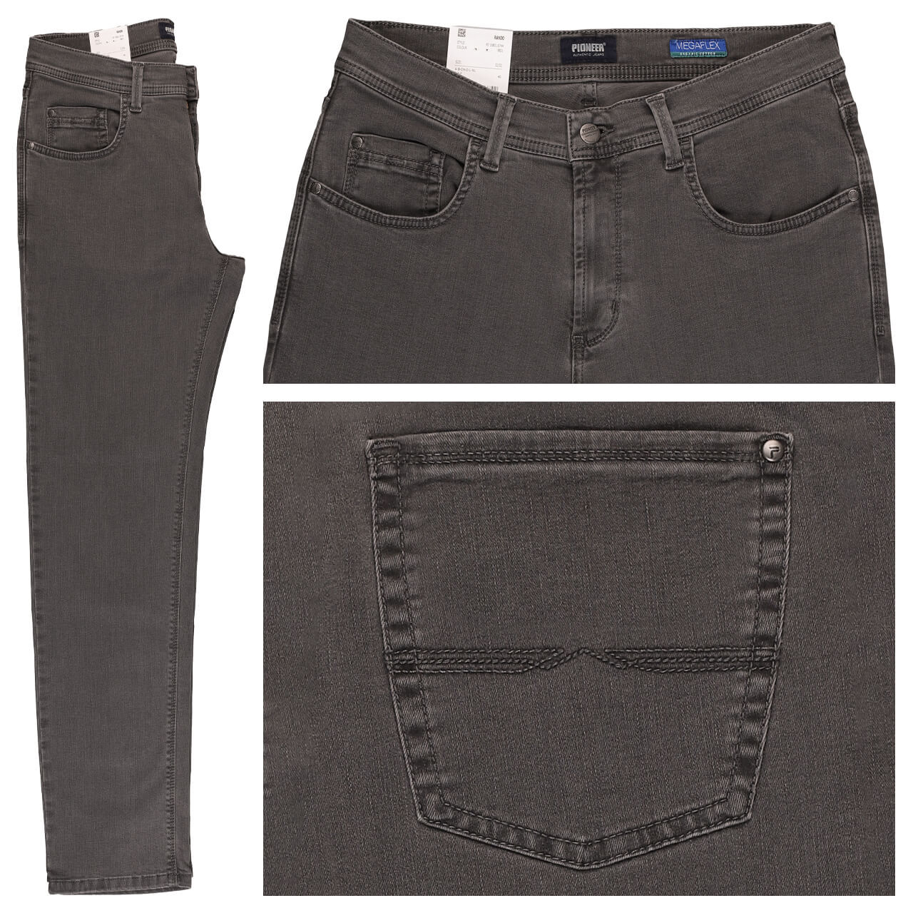 Pioneer Rando Jeans Megaflex deep dark grey stonewash