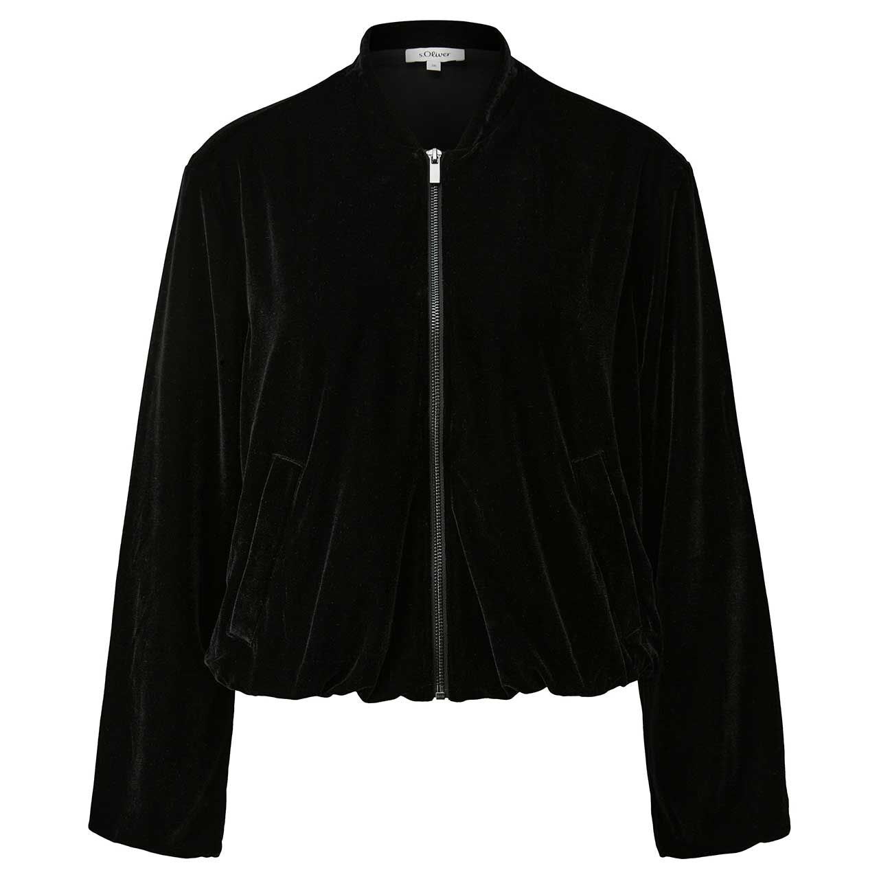 s.Oliver Damen Samt Sweatjacke black s.Oliver Damen Samt Sweatjacke black