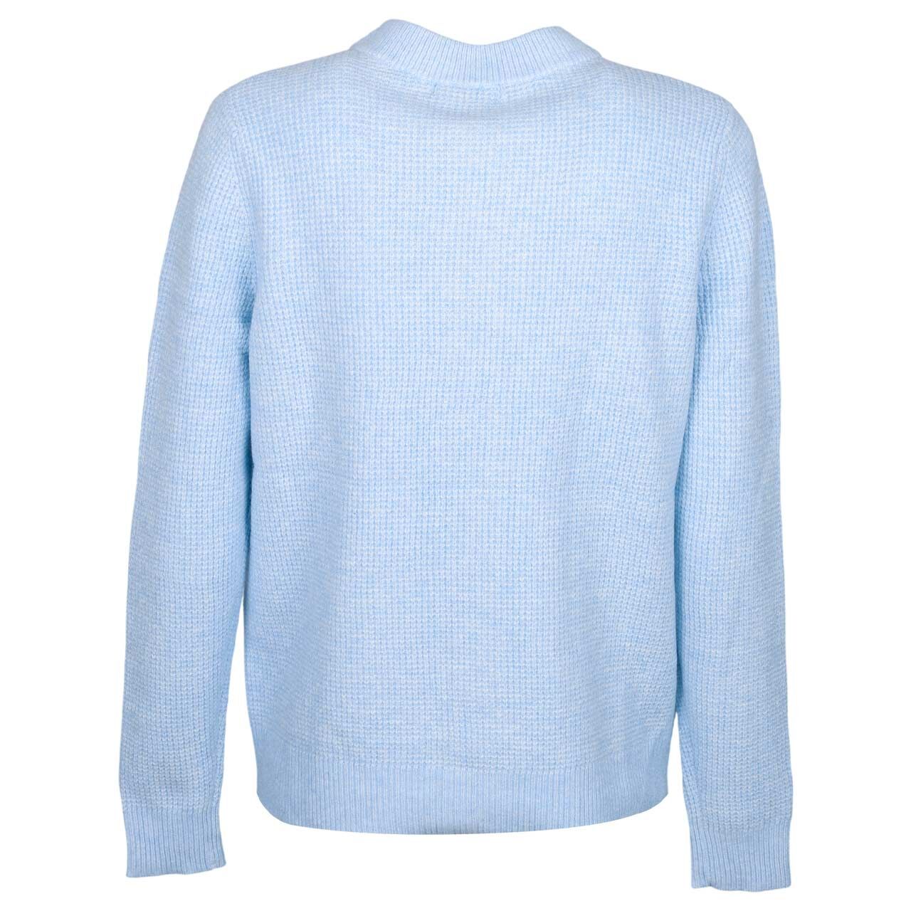 Damen Strickjacke Structured Cosy Cardigan von Cecil in Hellblau meliert, Rückansicht