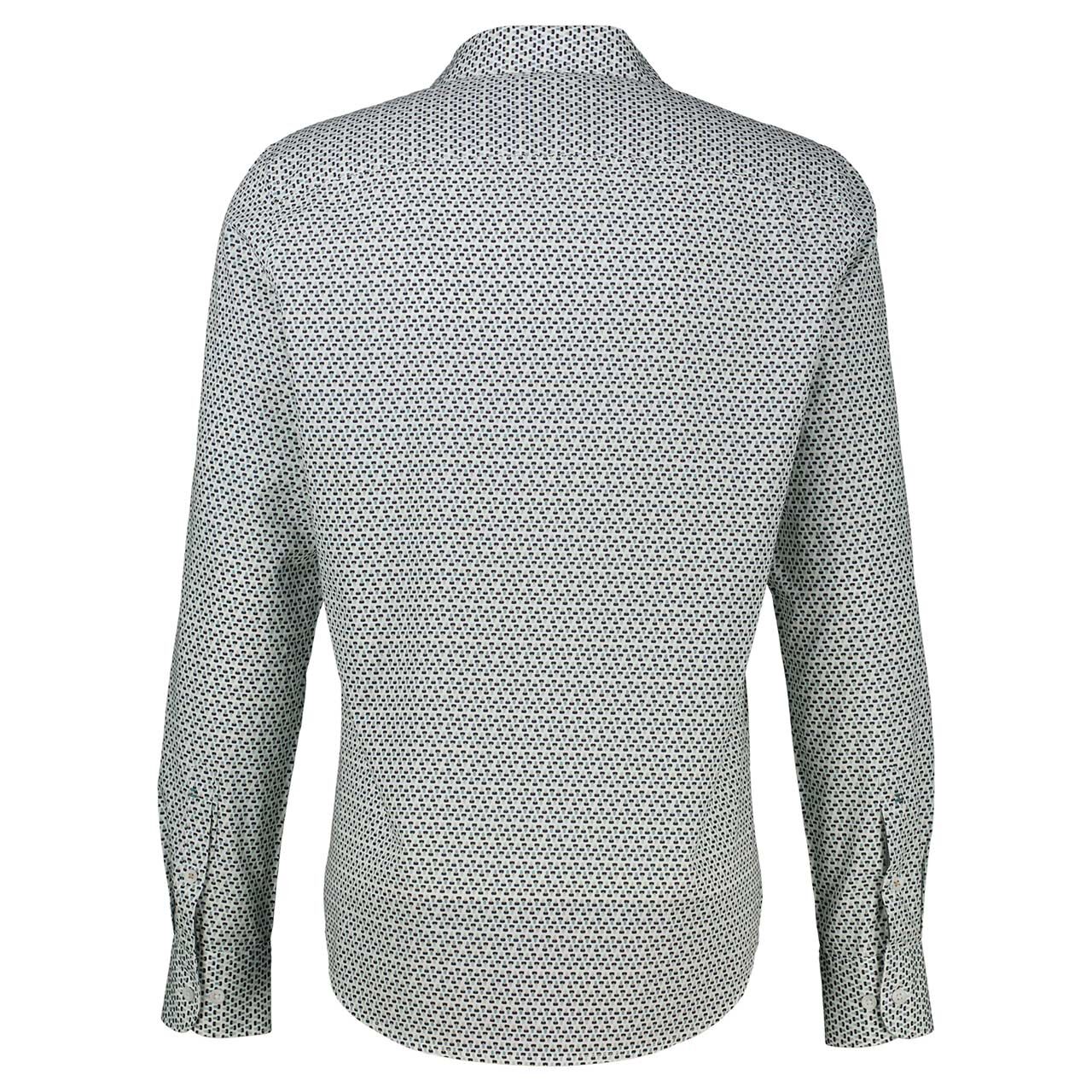 Herren Hemd von Lerros in Cremeweiß mit Print, Rückansicht